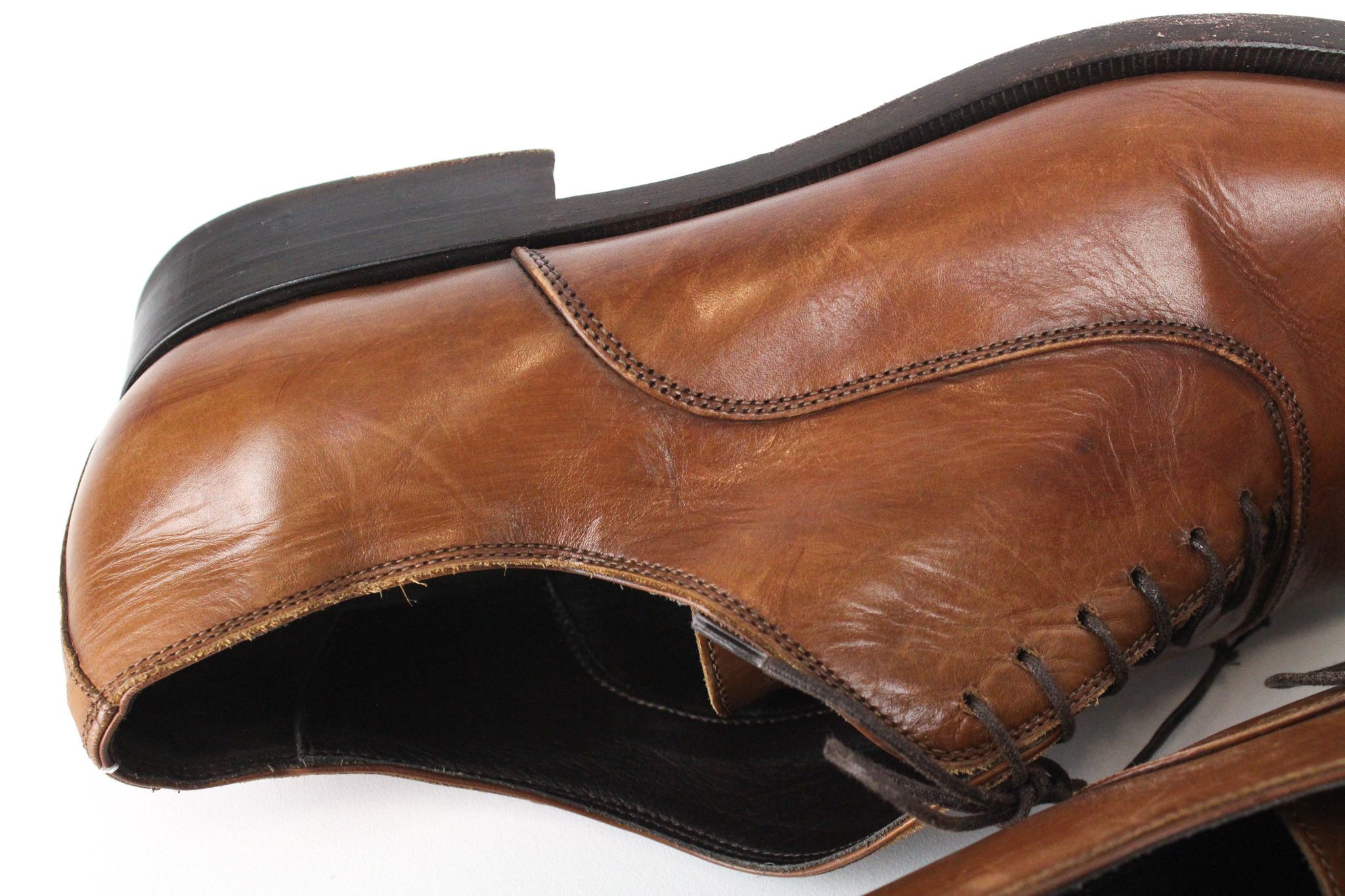 Suitsupply EU44.5 Mid Brown Leather Laced Low-Top 72821 Size US 11.5 / EU 44-45 - 14 Thumbnail