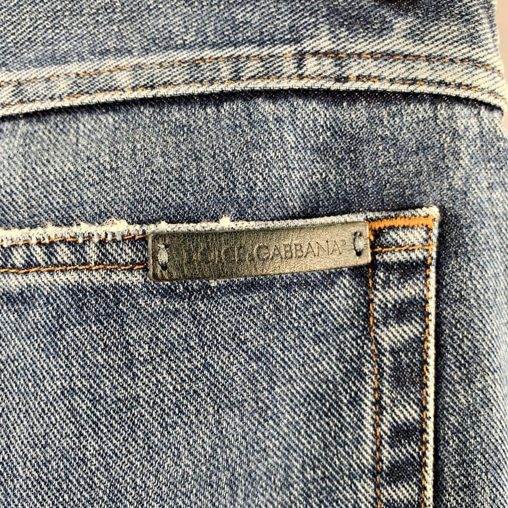 Dolce & Gabbana DOLCE & GABBANA Jeans Mens 32 Blue Size Classic Cotton Relaxed Distressed Size US 32 / EU 48 - 4 Thumbnail