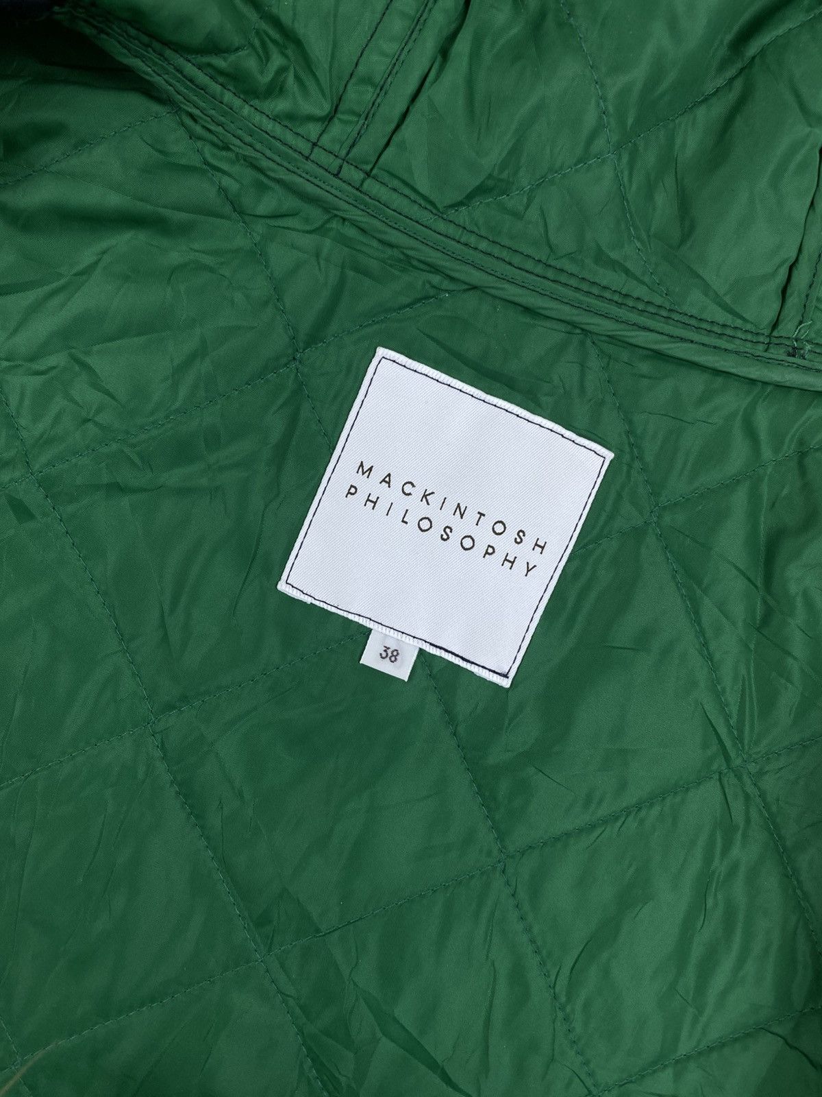 Mackintosh Vtg Mackintosh Philosophy Quilted Lining Green Hooded Jacket Size US S / EU 44-46 / 1 - 10 Thumbnail