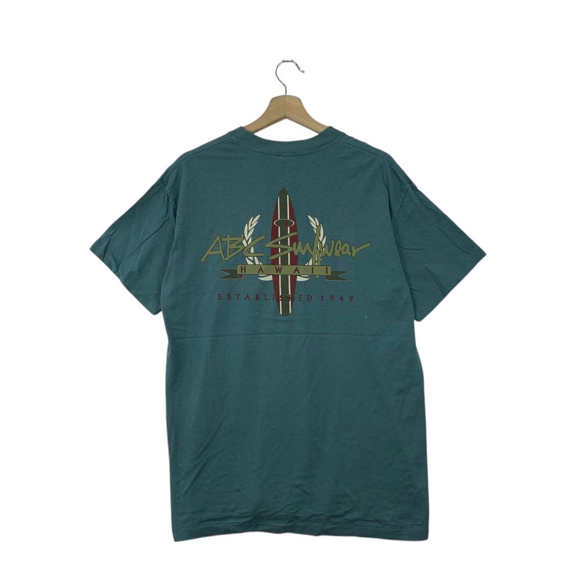 Vintage Vintage 90’ ABC SUNWEAR HAWAII Crest Logo Tee Shirt Top Size US L / EU 52-54 / 3 - 6 Thumbnail