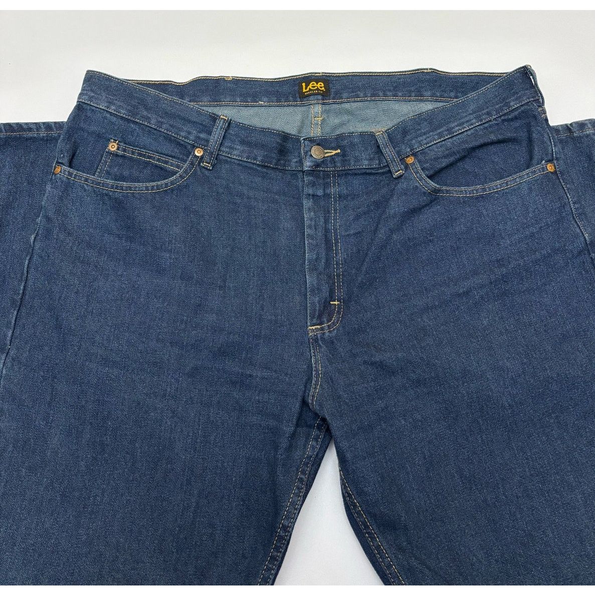 Lee LEE Men’s Regular Fit Straight Leg Premium Jeans | 40W x32L Size US 40 / EU 56 - 5 Thumbnail