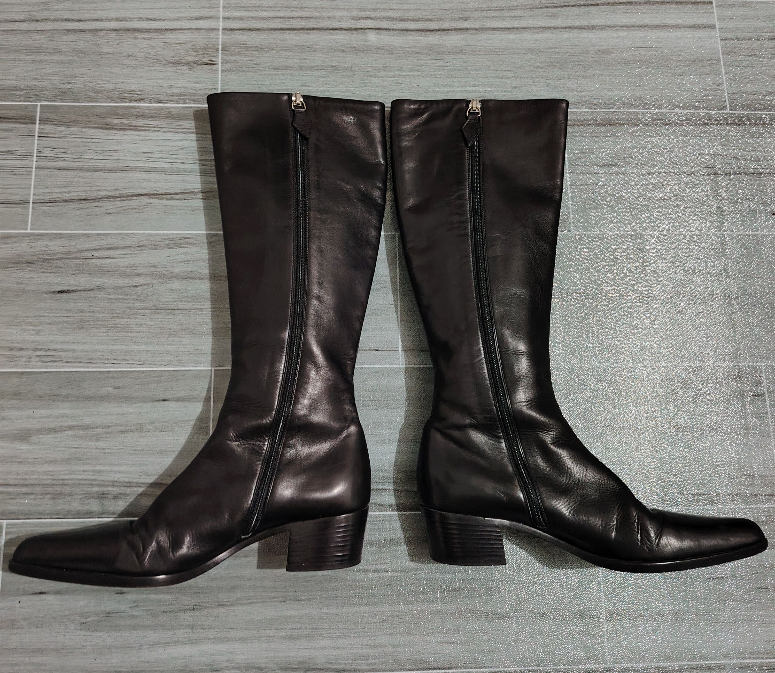 Jil Sander JIL SANDER - RAF SIMONS - Leather Knee-High Side Zip Boots Size US 6 / IT 36 - 5 Thumbnail