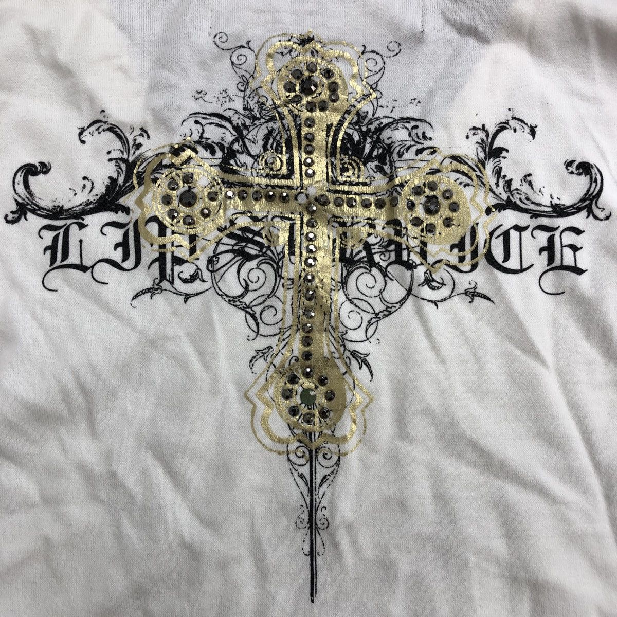 If Six Was Nine × Japanese Brand × Le Grande Bleu (L.G.B.) 2000s Lagust Skulls Cross Poem Goa LGB Studded Longsleeve Size US M / EU 48-50 / 2 - 11 Thumbnail