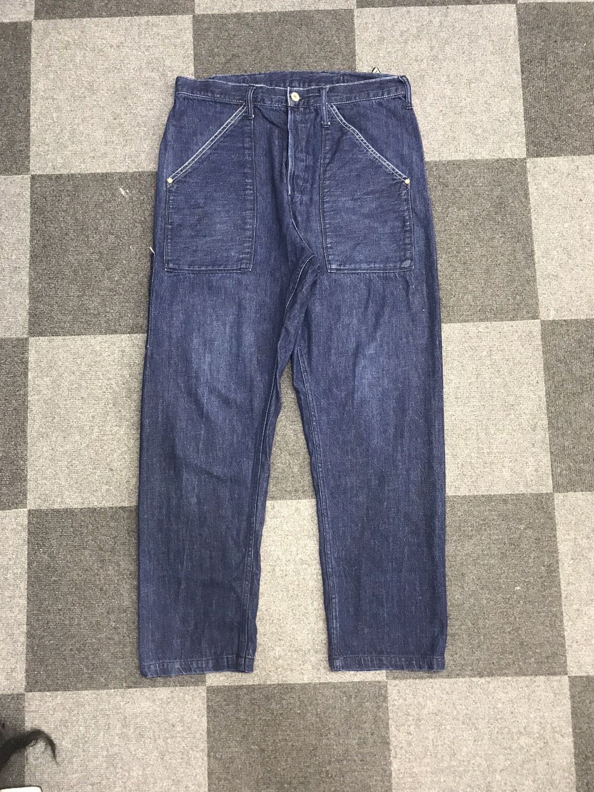 Big John × Vintage Vtg Archival Military Design BIG JOHN Baker Light Denim Size US 33 - 3 Thumbnail
