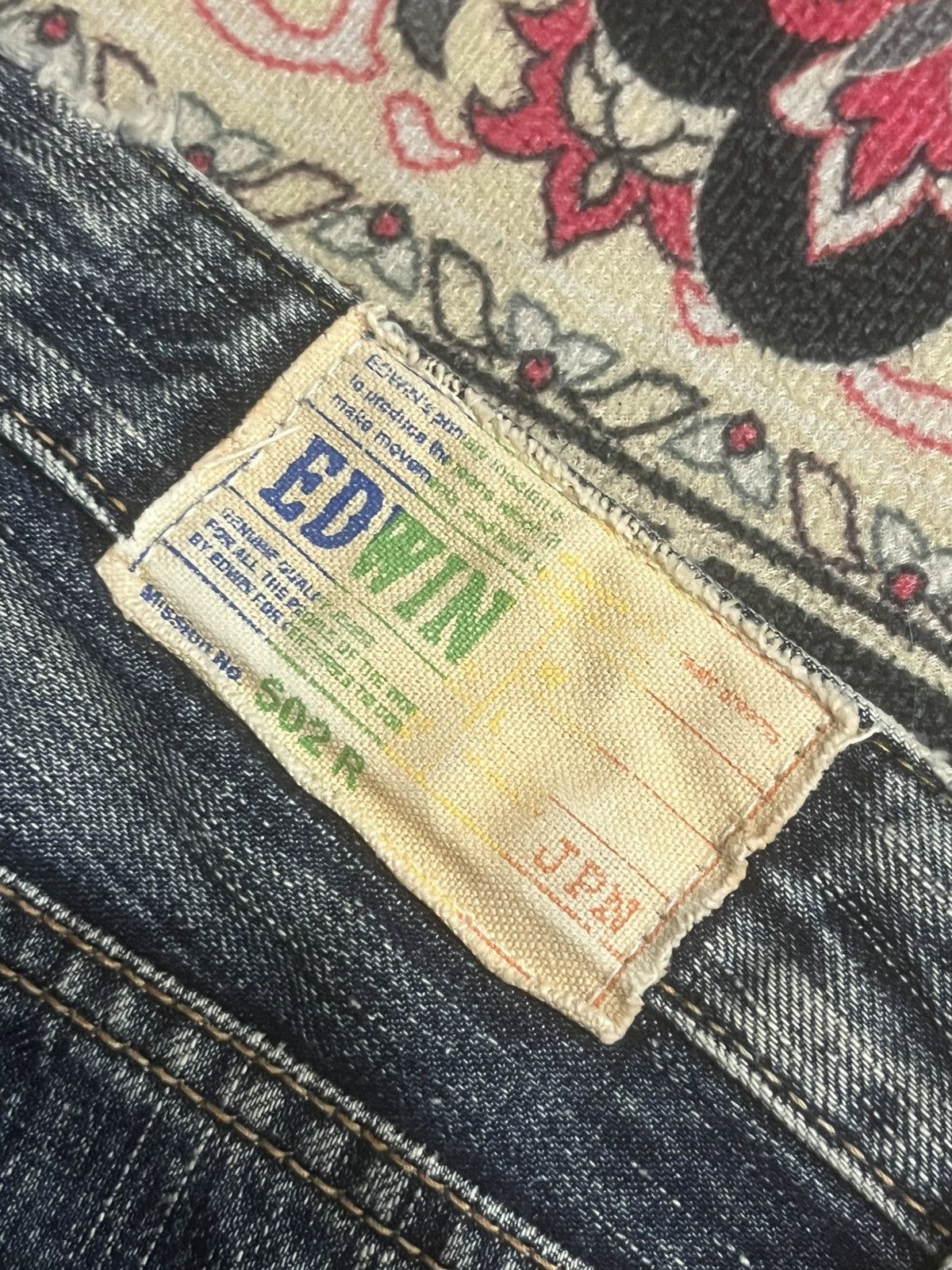 Edwin Edwin S02R Japan Blue Washed Distressed Straight Leg Jeans Size US 28 / EU 44 - 9 Thumbnail