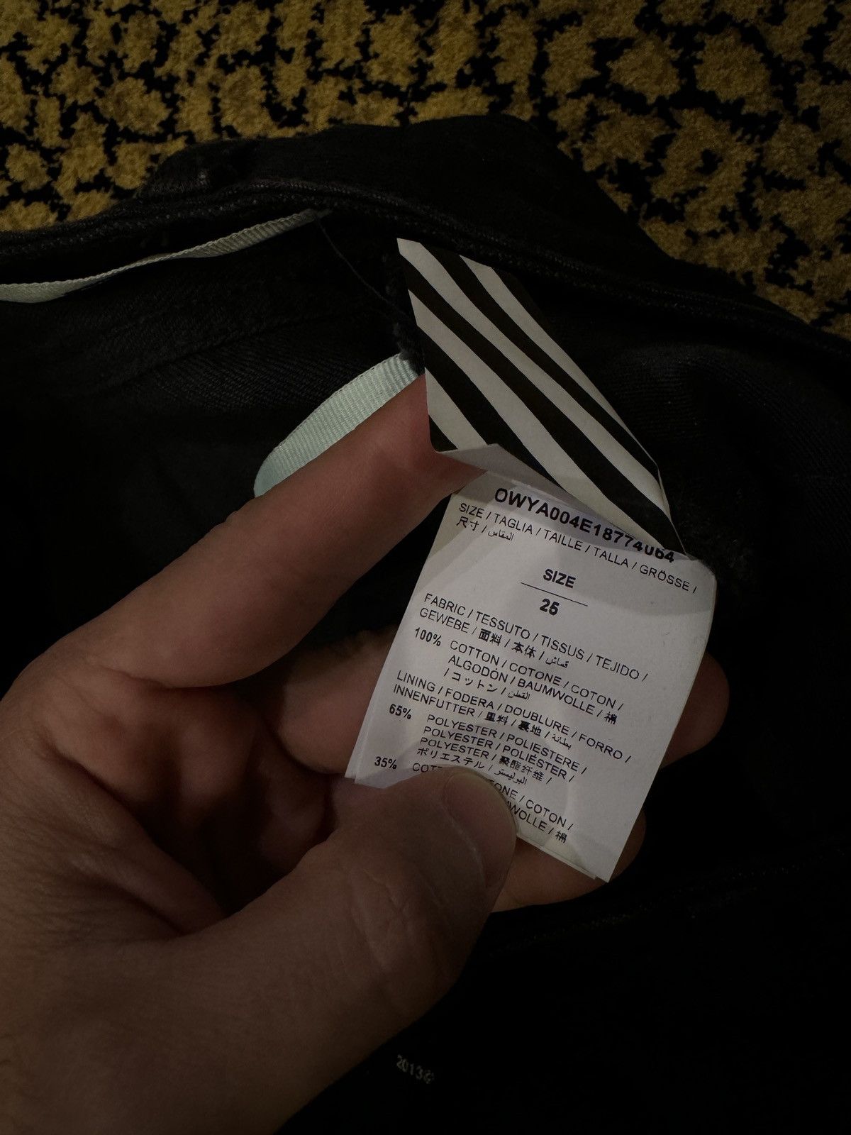 Off-White Off White Denim Black Size 25" / US 0 / IT 36 - 4 Thumbnail