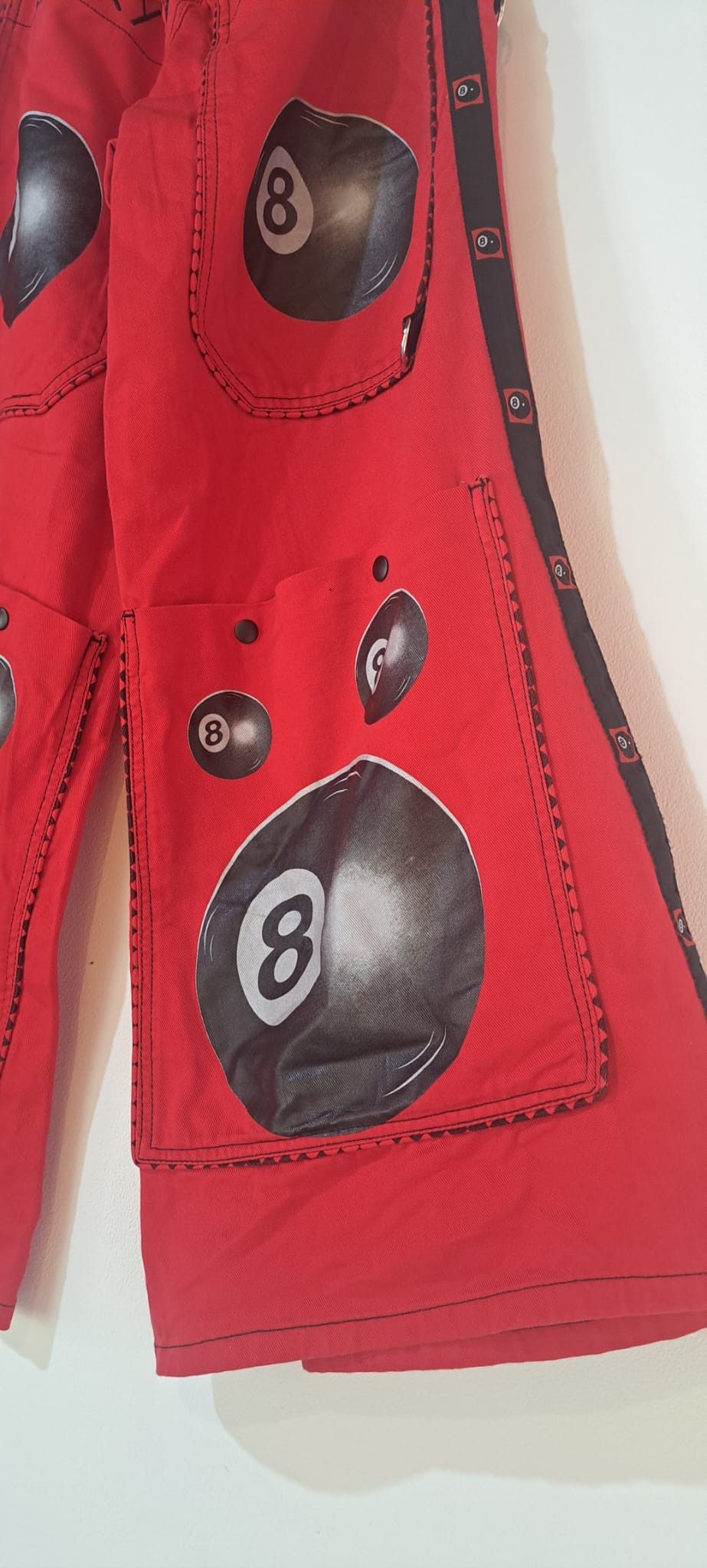 Other Stuka Vintage Wide Leg Jean - Red eight-ball style Size 30" / US 8 / IT 44 - 3 Thumbnail