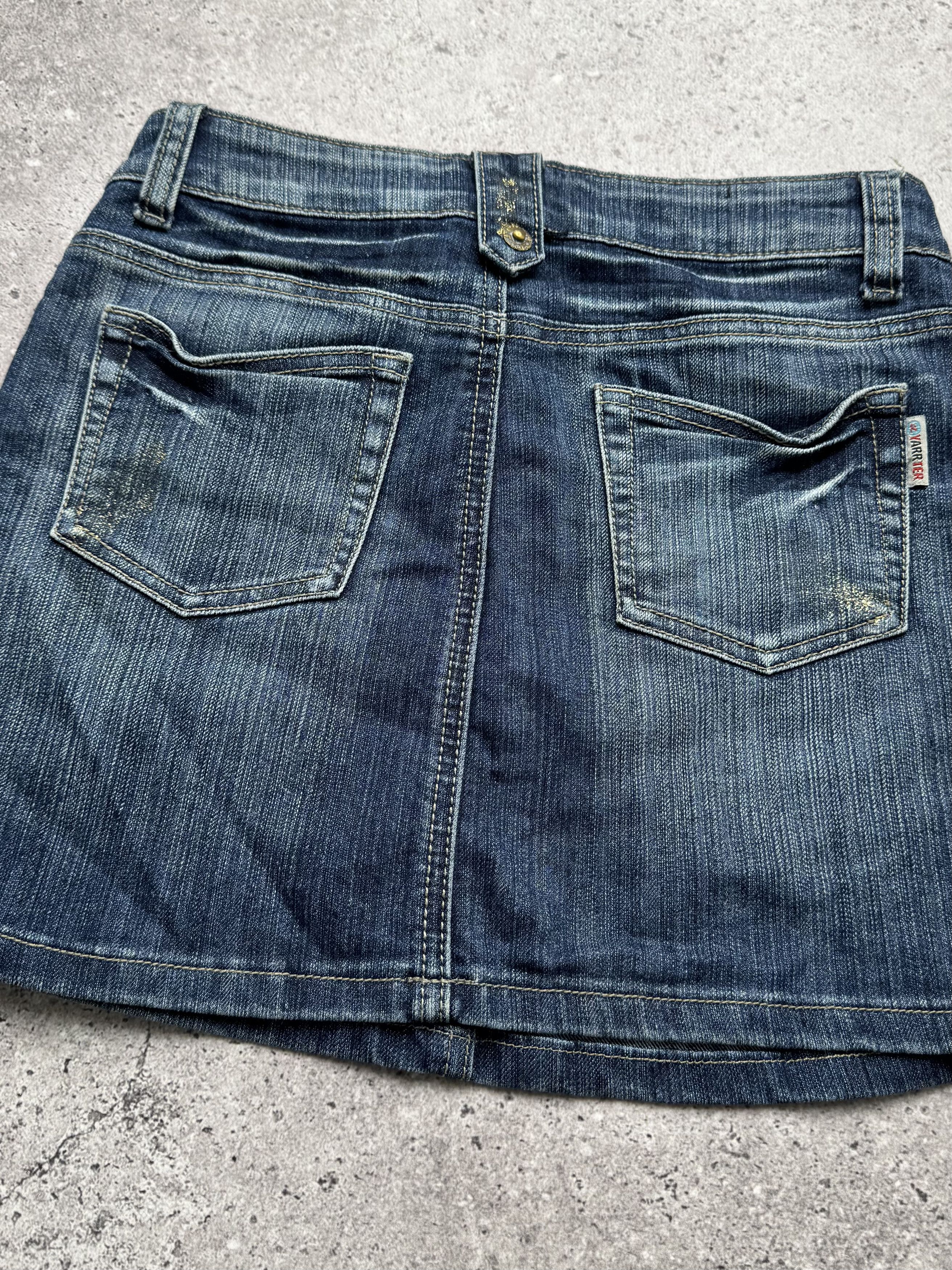 Vintage Vintage Denim Mini Skirt C2(V493)(E8) Size 25" / US 0 / IT 36 - 5 Thumbnail