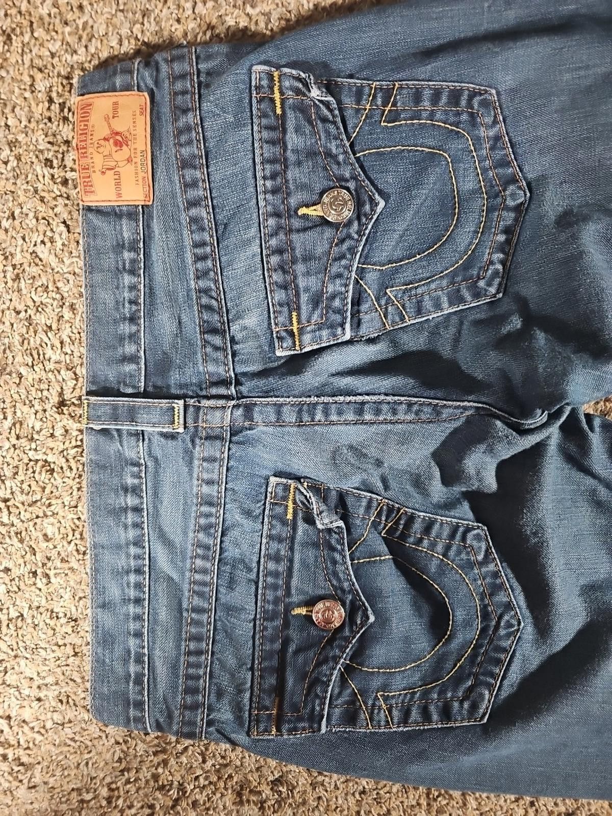 True Religion True Religion Jordan Sz 28 Flap Pockets Jeans Size 28" / US 6 / IT 42 - 8 Thumbnail