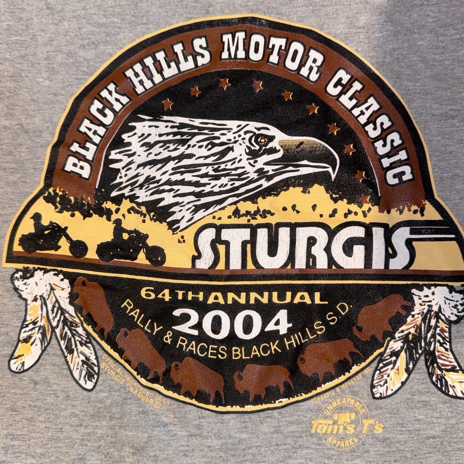 Other Sturgis Black Hills Motorcycle Rally 2004 Y2K Biker Tshirt X Size US XL / EU 56 / 4 - 4 Thumbnail