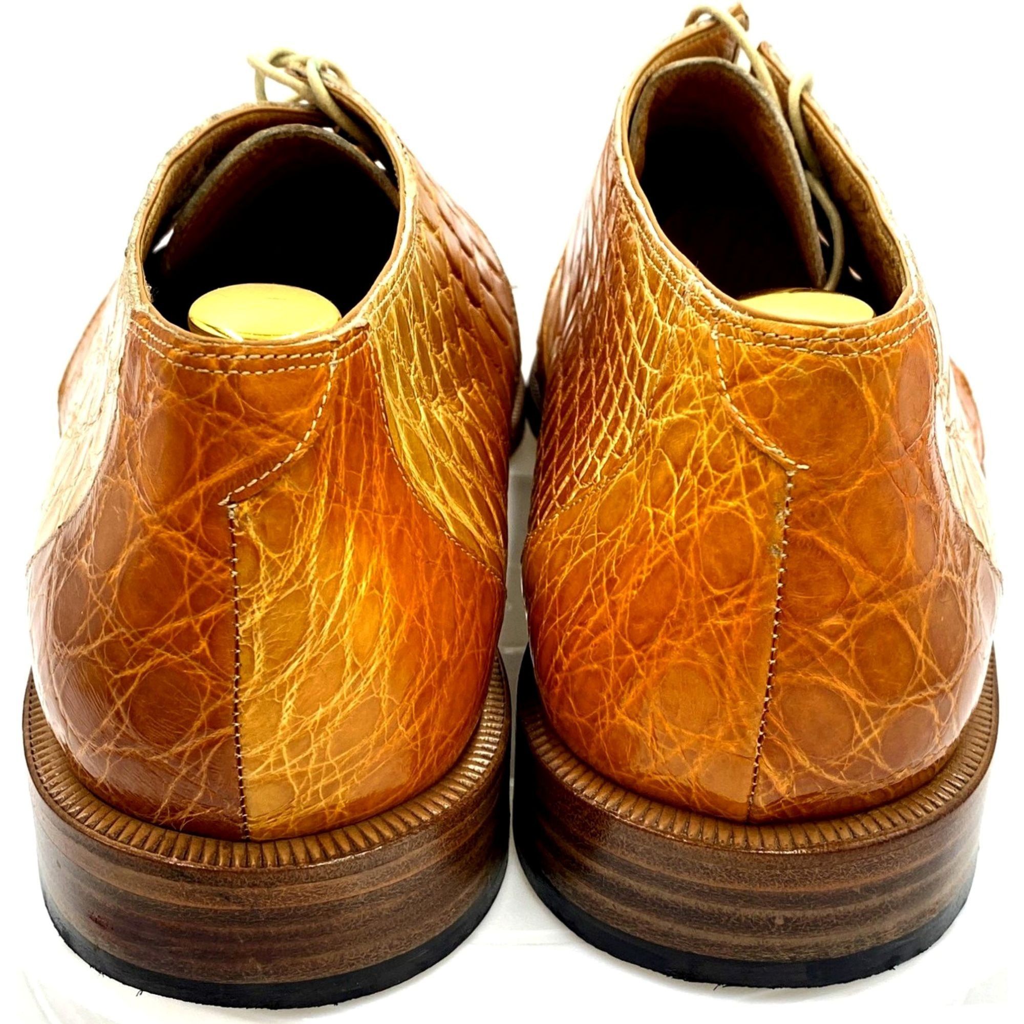 Mauri Vintage Mauri Exotic Full Alligator Men 14 Italian Tan Brown Size US 14 / EU 47 - 6 Thumbnail