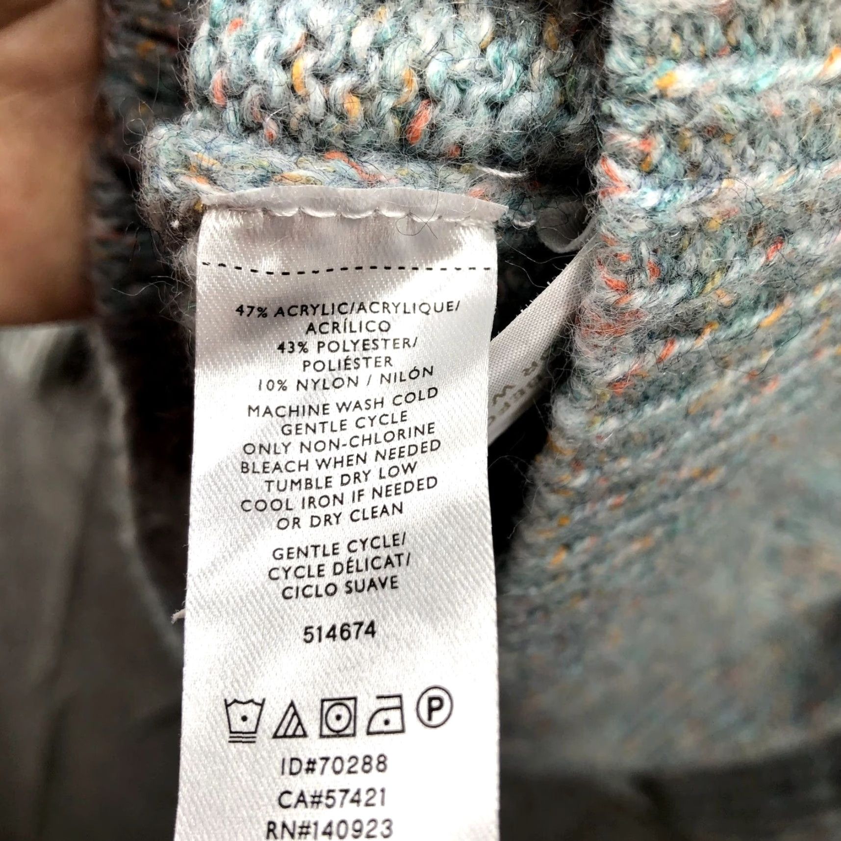 Loft LOFT Oversized Sweater Womens S Blue Marled Crewneck Pullover Knit Pullover Casual Fall Winter Size S / US 4 / IT 40 - 7 Thumbnail