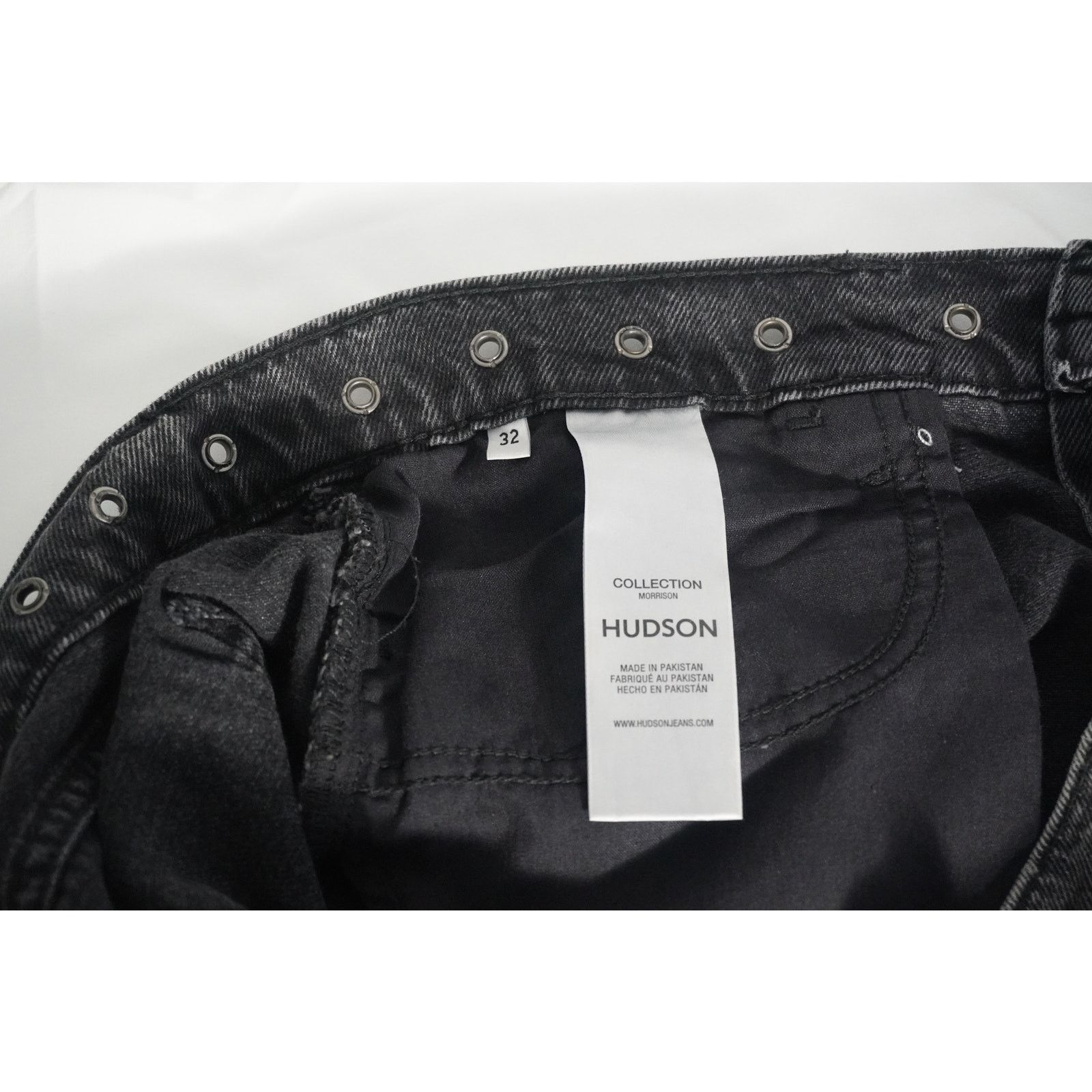 Hudson Hudson Jeans Mini Skirt Black Gray Wash Studded Waist Denim Size 32" / US 10 / IT 46 - 13 Thumbnail