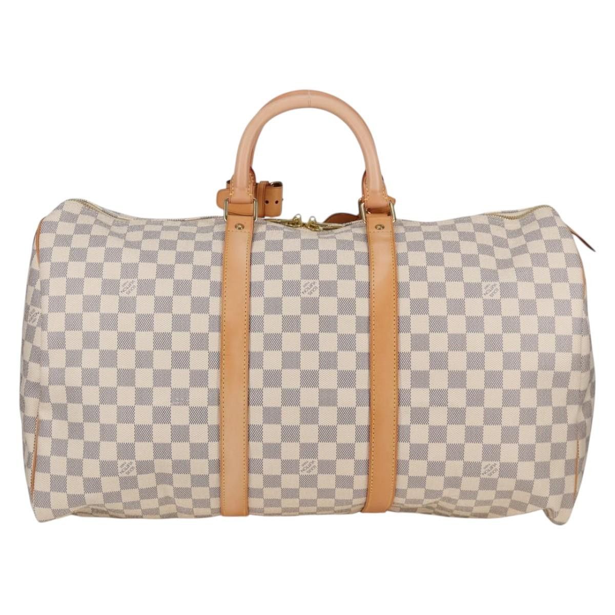 Louis Vuitton LOUIS VUITTON Damier Azur Keepall 50 Boston Bag N41430 Size ONE SIZE - 2 Thumbnail