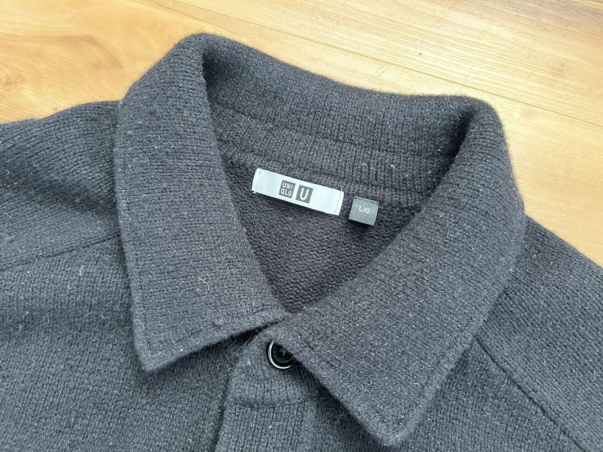 Uniqlo Uniqlo U Black Knitted Lambswool Jacket Sweater Size US L / EU 52-54 / 3 - 2 Thumbnail
