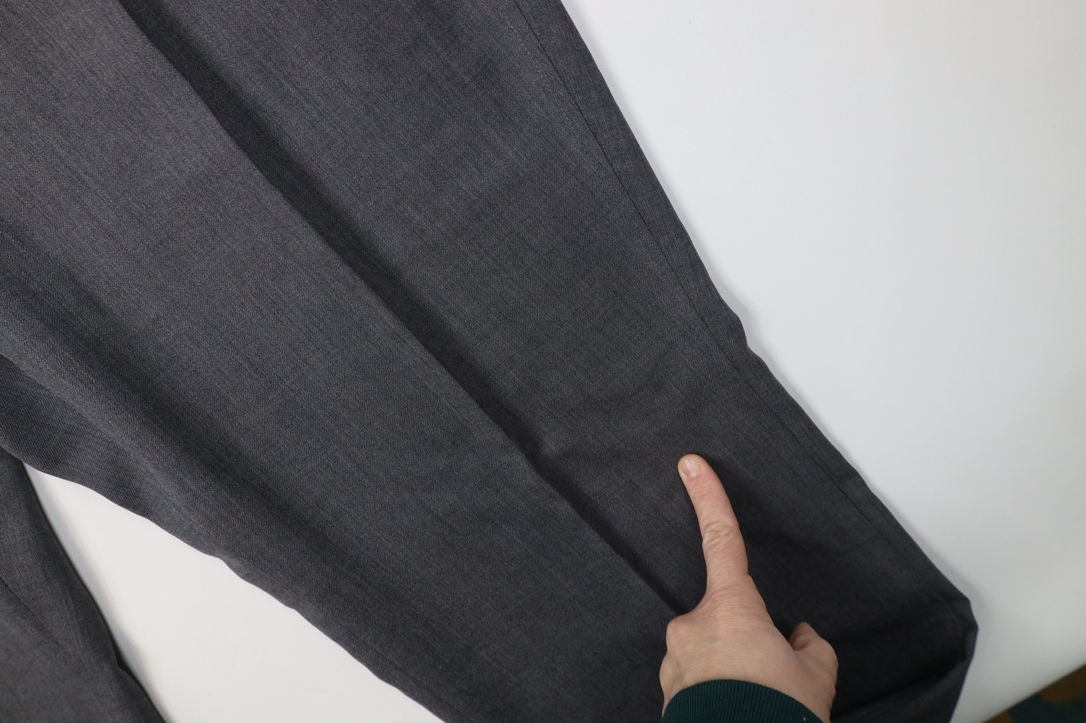 Lands' End Vintage 80s Lands End Knit Wide Leg Chino Pants Gray USA Size US 40 / EU 56 - 7 Thumbnail