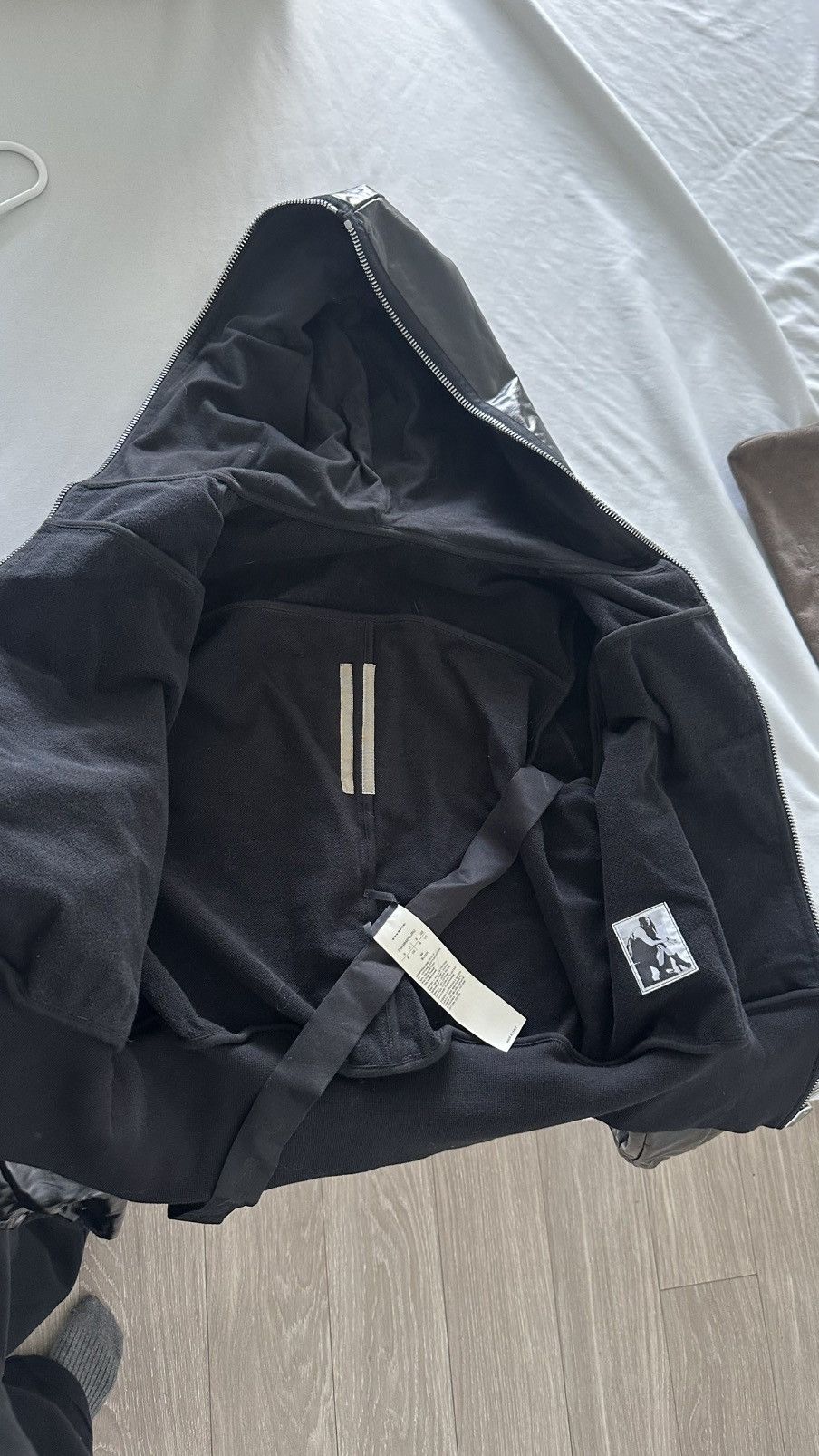 Rick Owens Drkshdw Rick owens DRKSHDW black coated hoodie Size S / US 4 / IT 40 - 4 Thumbnail