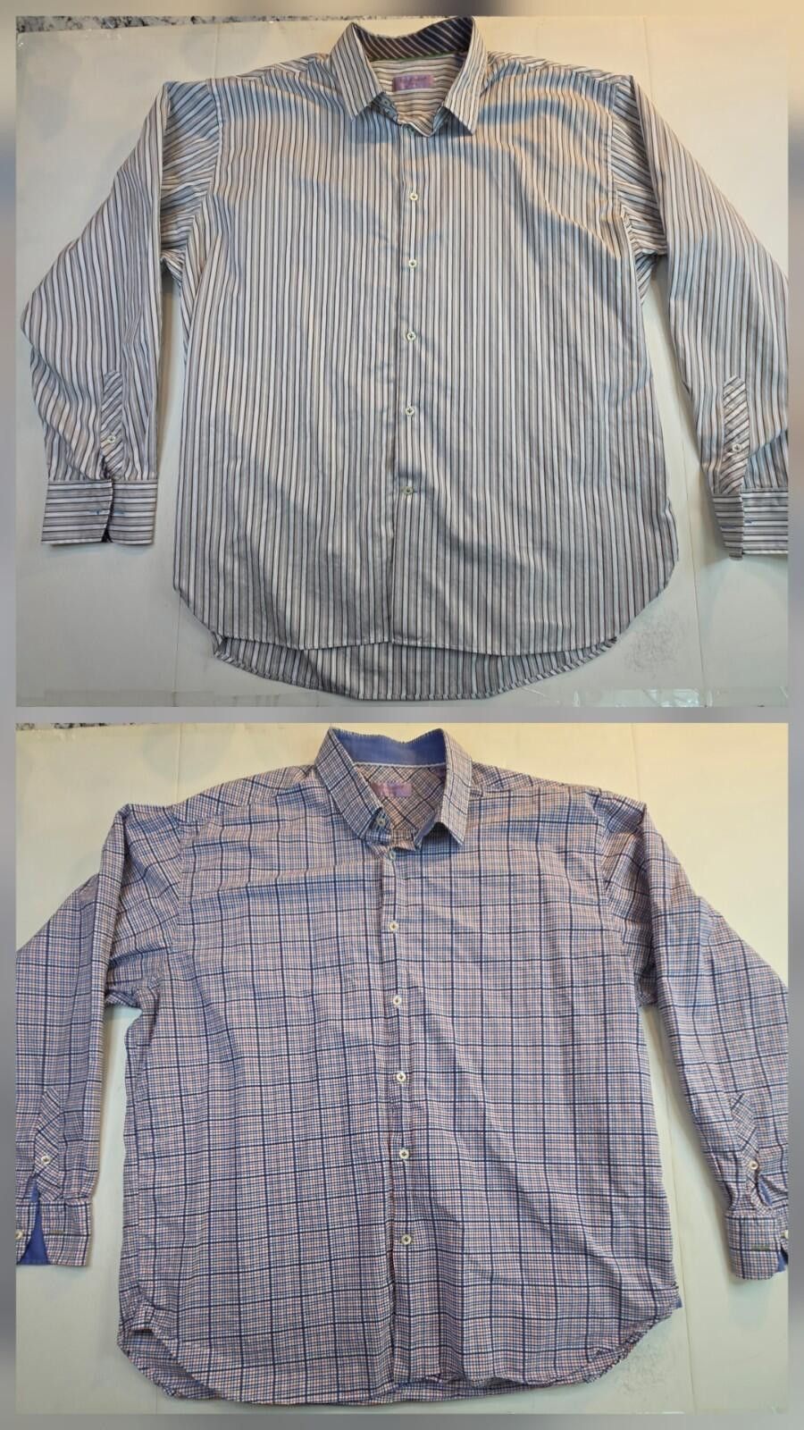Other Lot of 2 Equilibrio Striped Button-Up Shirt Men's 3XL Italy Size US XXL / EU 58 / 5 - 1 Thumbnail