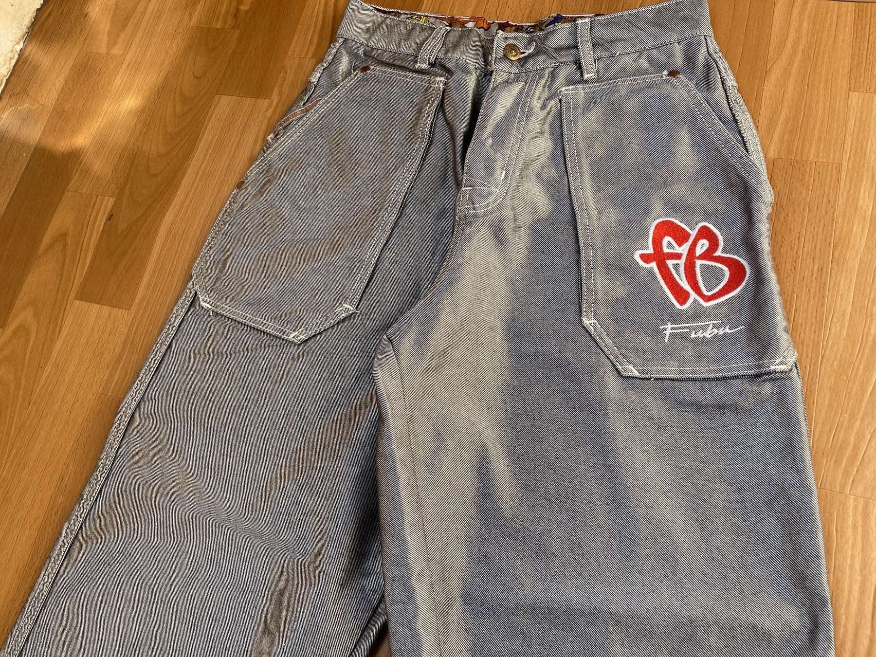 Fubu FUBU jeans shiny vintage baggy silver metallic Fat Albert 30 Size US 30 / EU 46 - 8 Thumbnail