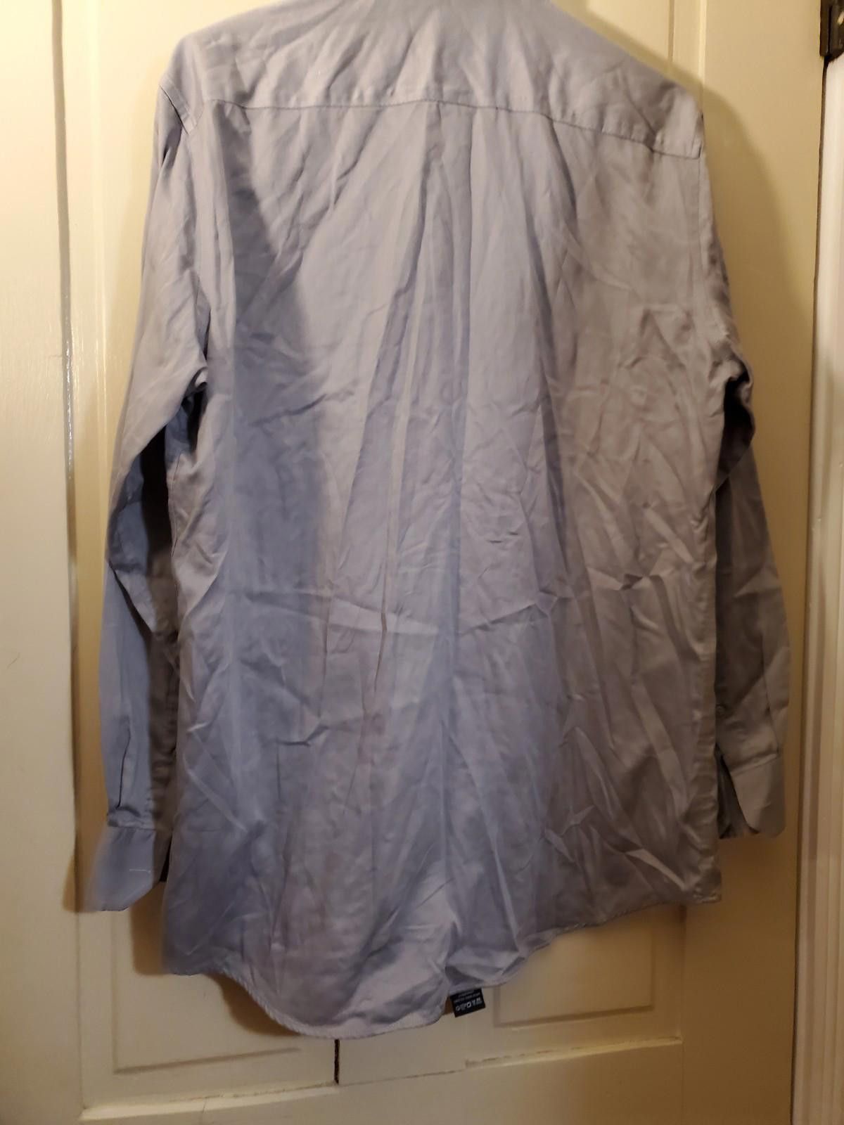 Designer Bellissimo Men's LS Dress / Casual Shirt Size 16 1/2 T 34/35 Size 38R - 5 Thumbnail