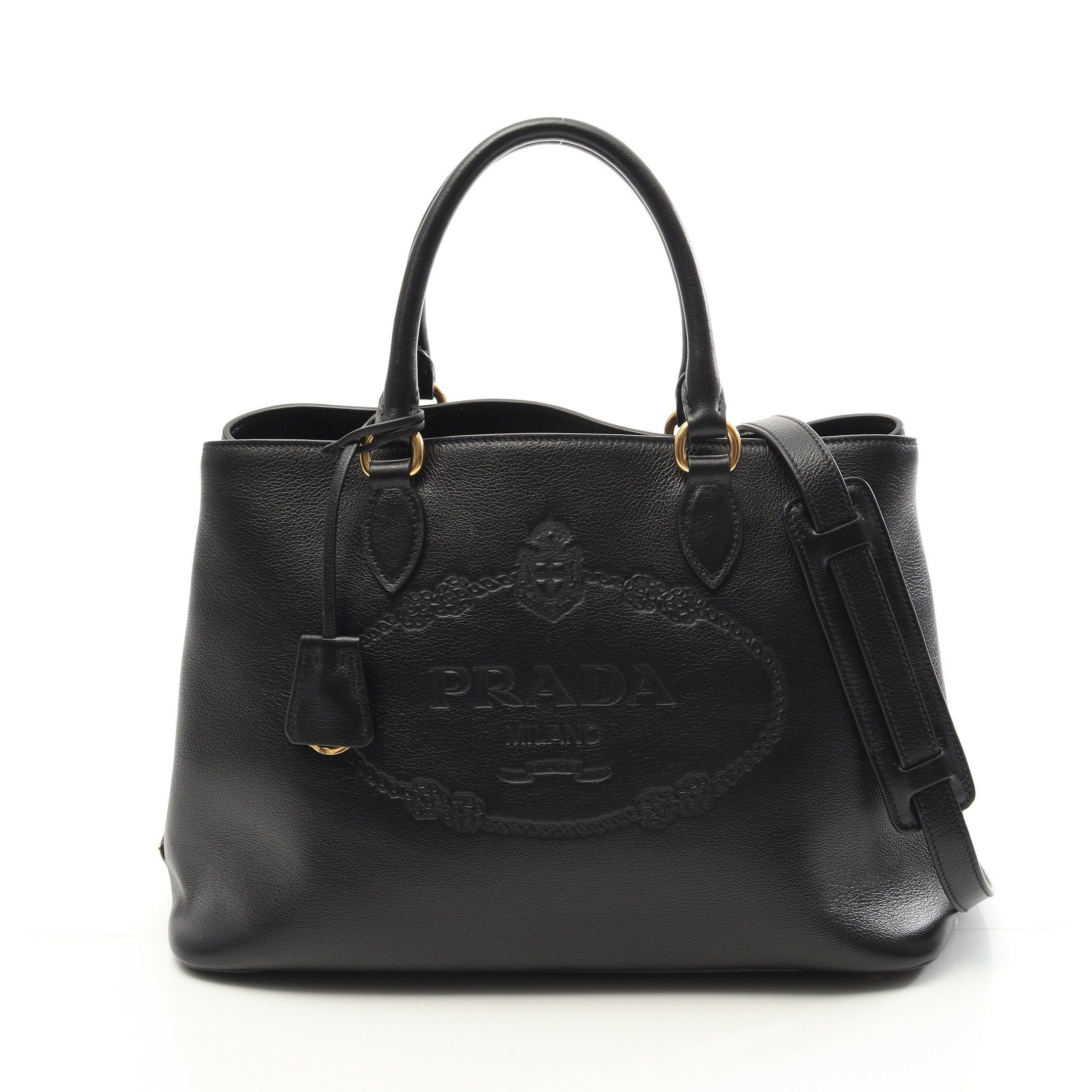 Prada Prada Handbag Leather Black Size ONE SIZE - 1 Thumbnail