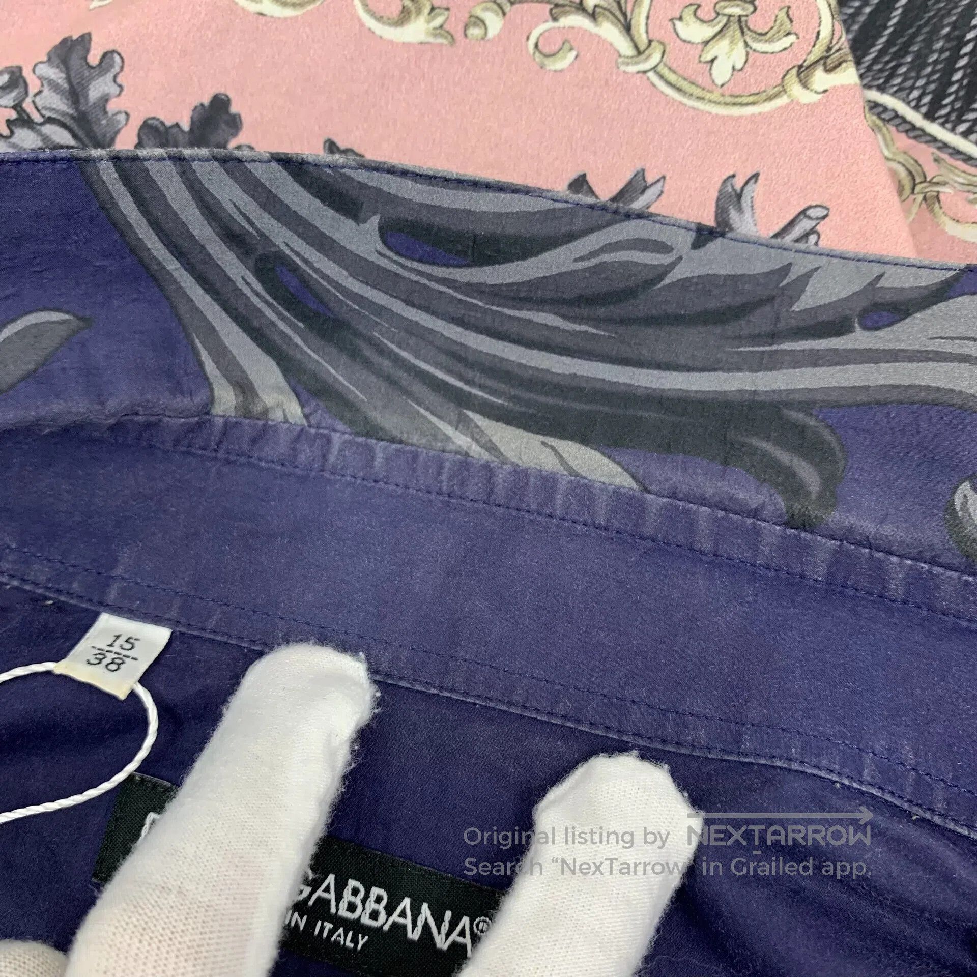 Dolce & Gabbana Dolce Gabbana Dark Blue Pattern Printed Cotton Lapel Singl Size XS / US 0-2 / IT 36-38 - 7 Thumbnail
