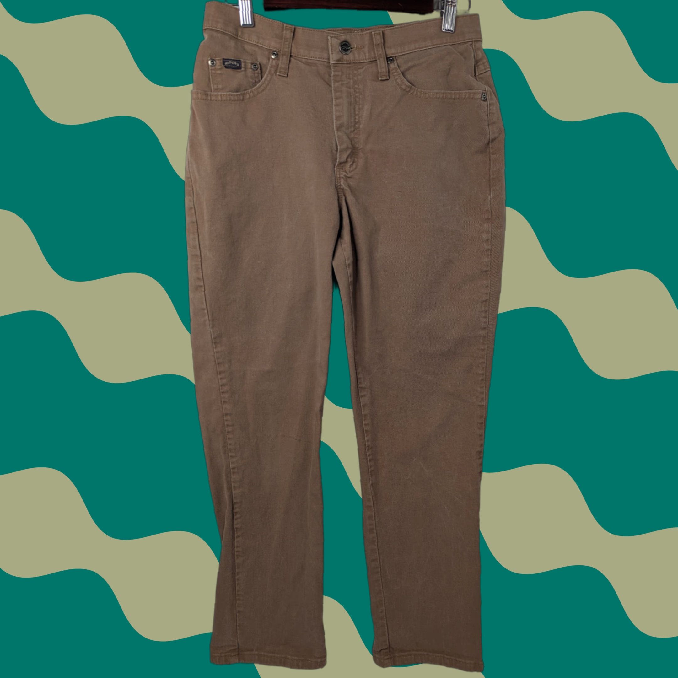 Lee Lee Jeans Womens Size 10 Relaxed Straight Leg Tan Crown Cotton 130223H Jeans Size 32" / US 10 / IT 46 - 1 Thumbnail