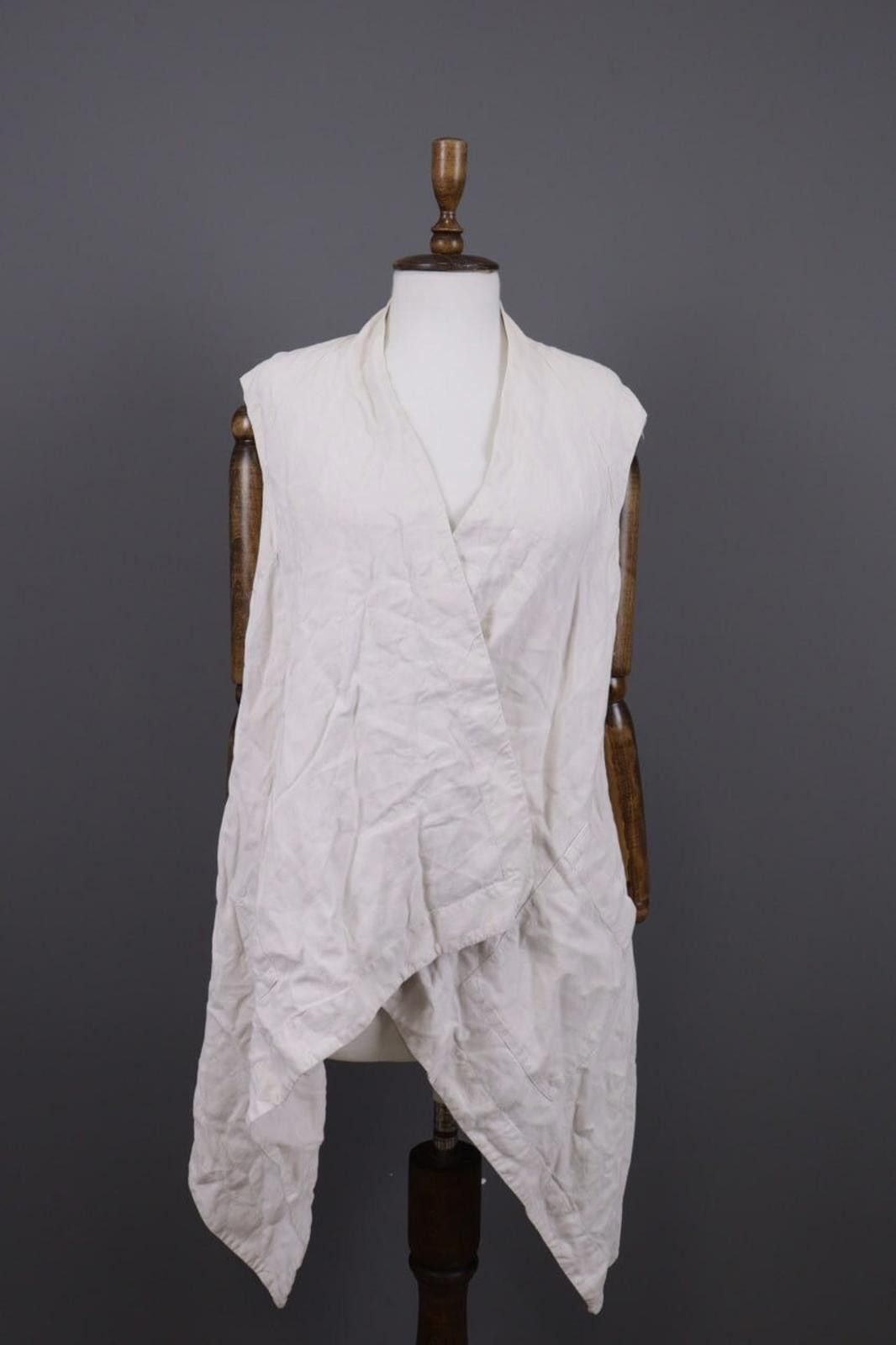 Oscar De La Renta Oska Regular Beige Open Front Linen Cardigan Sweater Size 3 Size M / US 6-8 / IT 42-44 - 1 Thumbnail