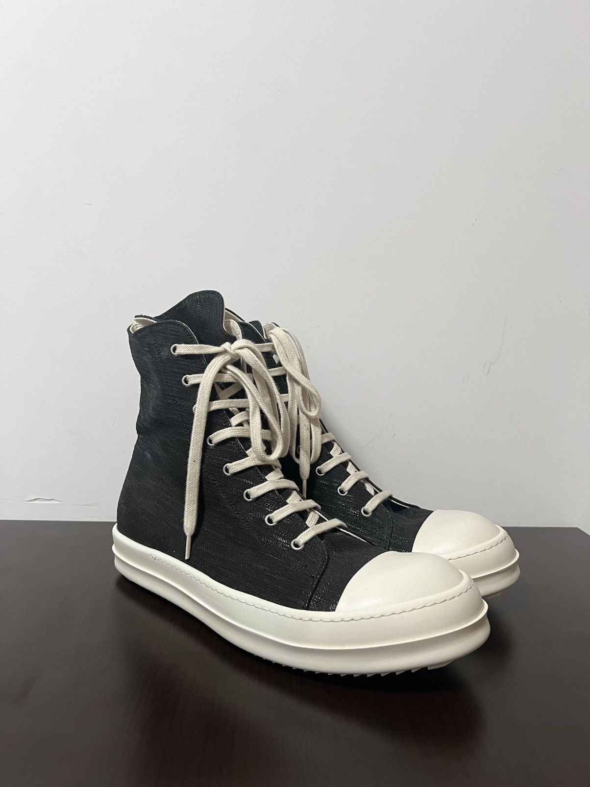 Rick Owens Drkshdw Rick owens ramones high top sneakers sz45 Size US 12 / EU 45 - 5 Thumbnail