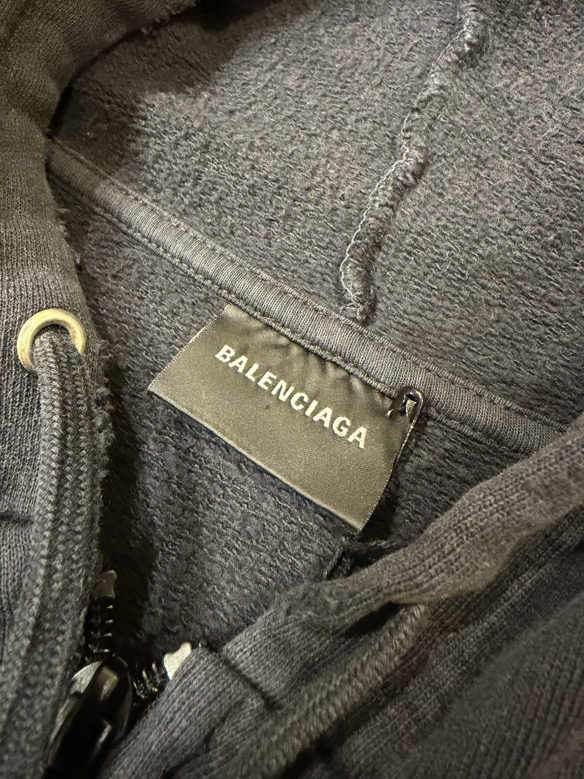 Balenciaga Balenciaga Tape Logo Full Zip Hoodie Size US S / EU 44-46 / 1 - 4 Thumbnail