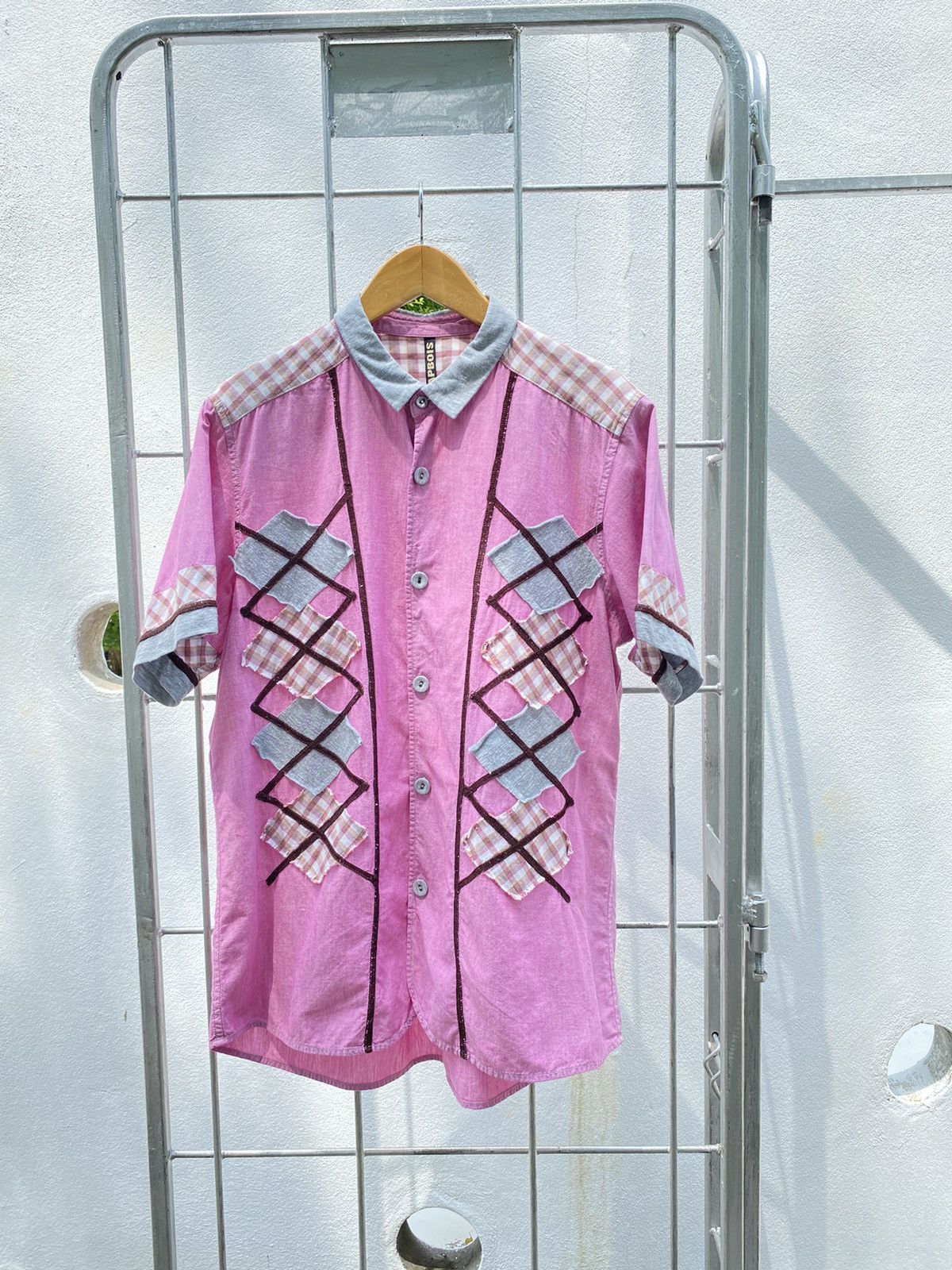 Frapbois FRAPBOIS Pink Patchwork Shirt Size XS / US 0-2 / IT 36-38 - 1 Thumbnail