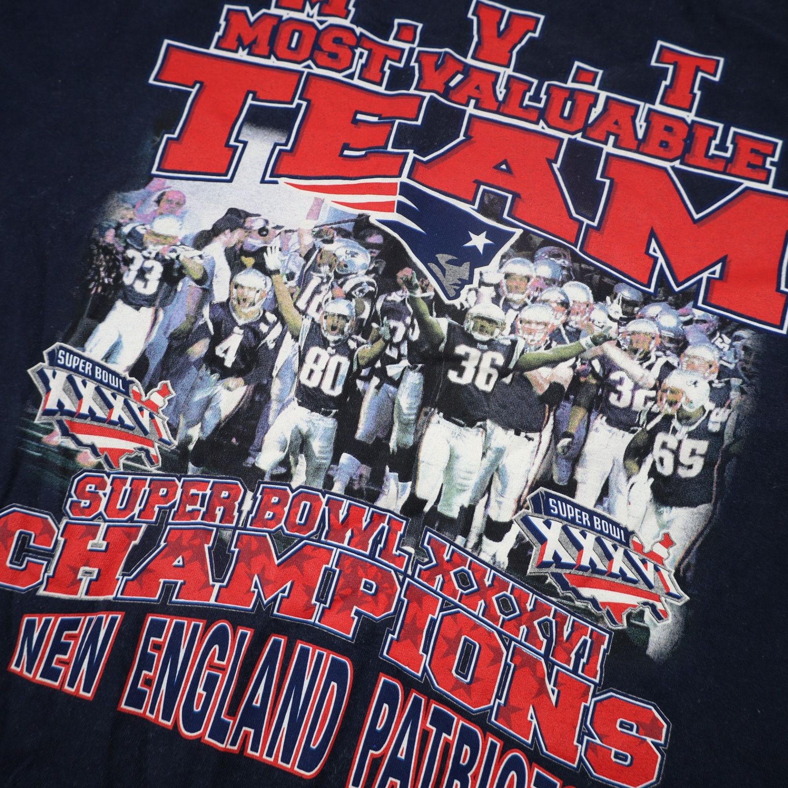 NFL × Vintage VTG Y2k New England Patriots Superbowl Champions Graphic T Size US XL / EU 56 / 4 - 5 Thumbnail
