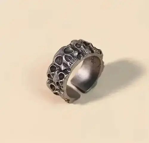 Jewelry Streetwear Vintage Catacomb Ring in Silver, Men's