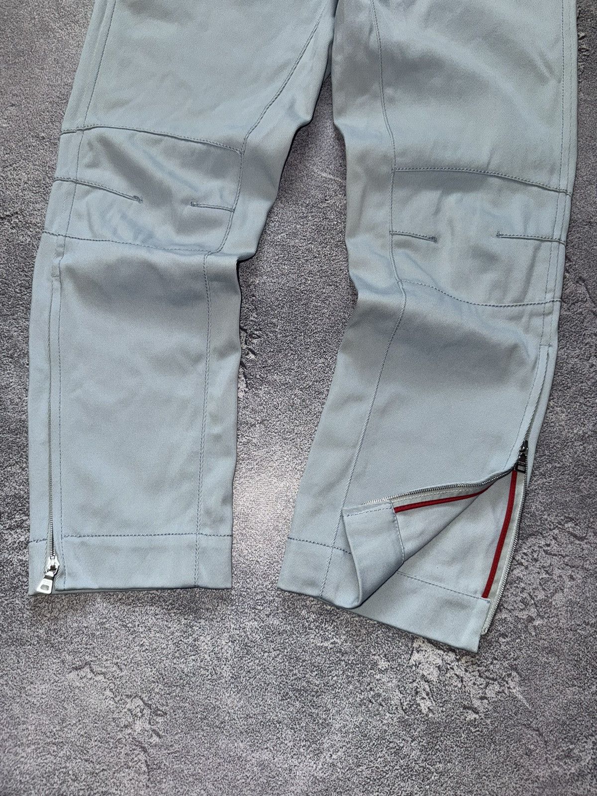 Prada × Vintage Prada 42 blue zip vintage sweat pant trouser chino zip jean Size 28" / US 6 / IT 42 - 3 Thumbnail