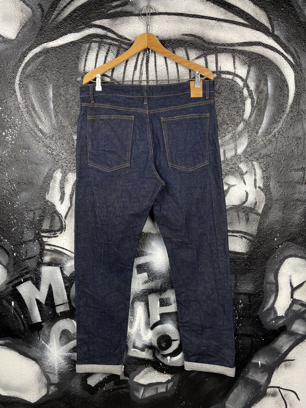 Folk Folk Indigo Blue Cotton Selvedge Denim Jeans Men’s Size W38 Size US 36 / EU 52 - 10 Thumbnail