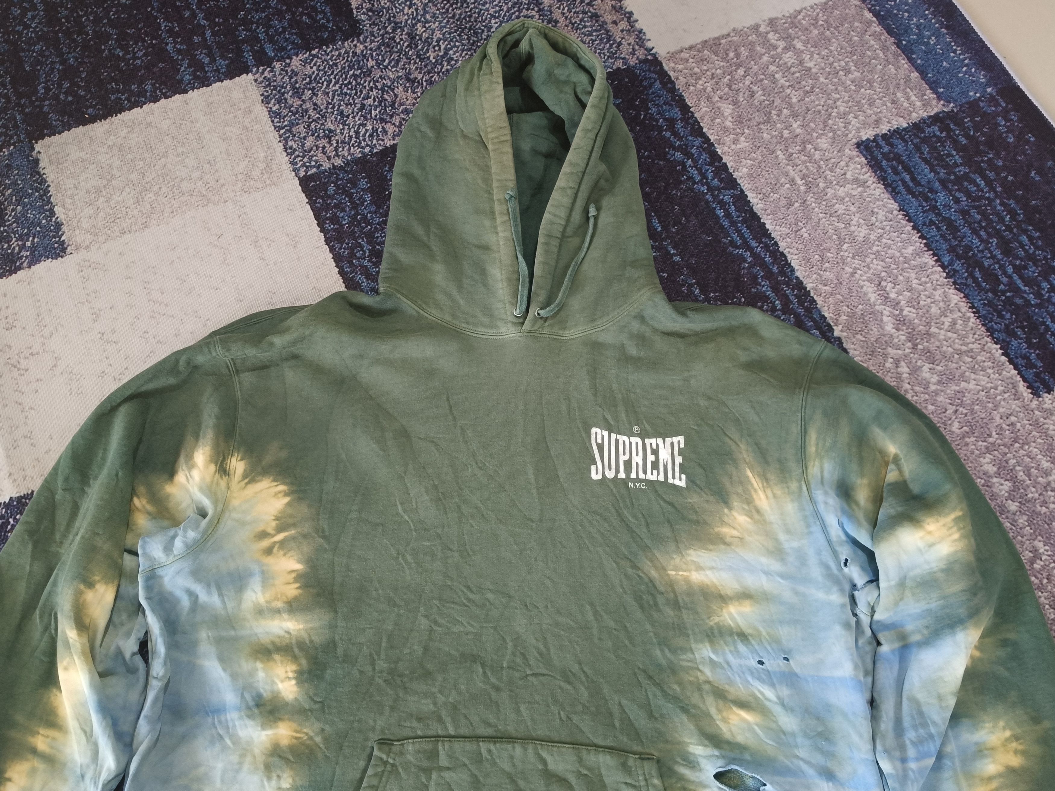 Supreme Supreme bleached distressed hooded sweatshirt Size US XXL / EU 58 / 5 - 3 Thumbnail