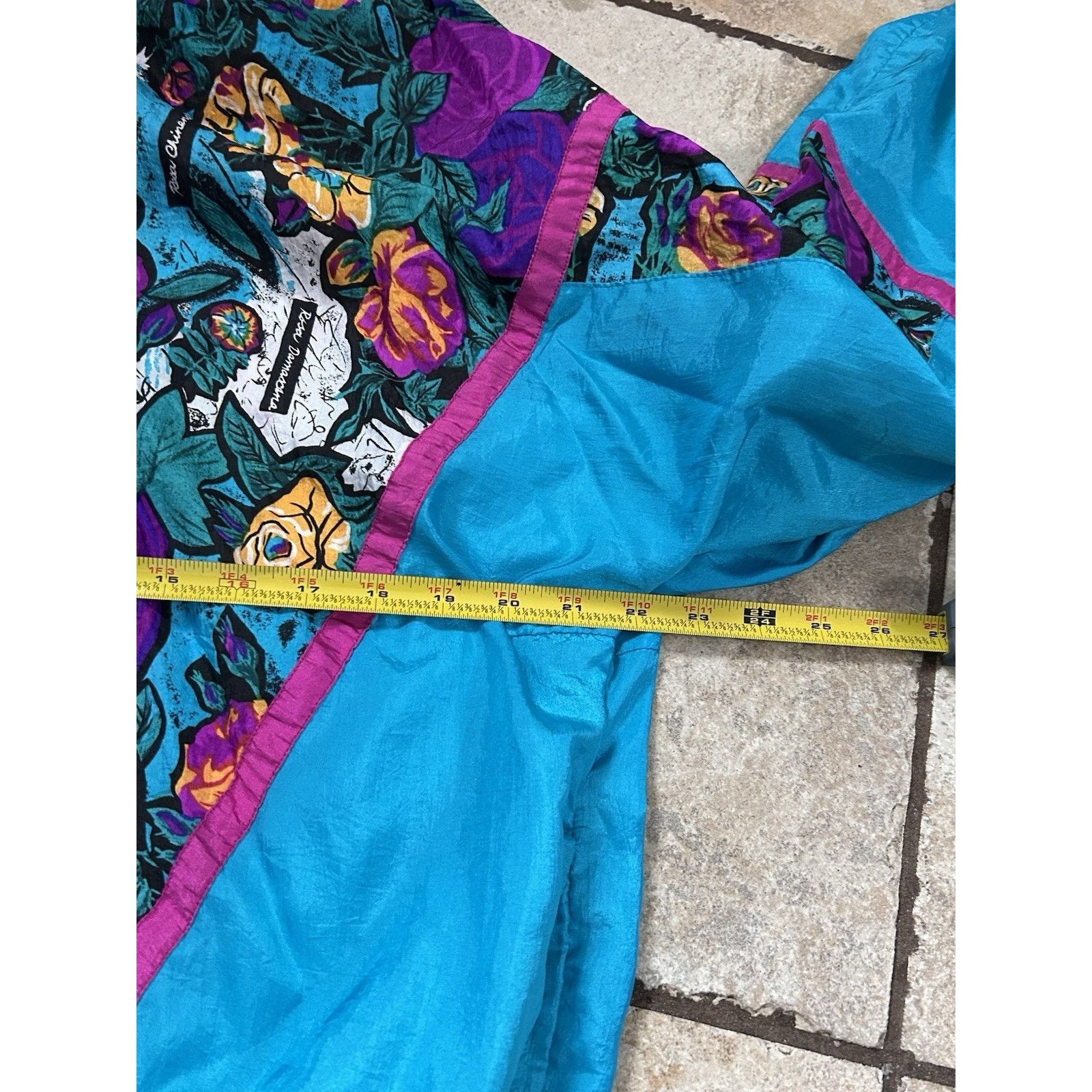 Other 1980s Women’s Jogger Tracksuit 2pc Sz Lg Teal Floral Size 30" / US 8 / IT 44 - 6 Thumbnail