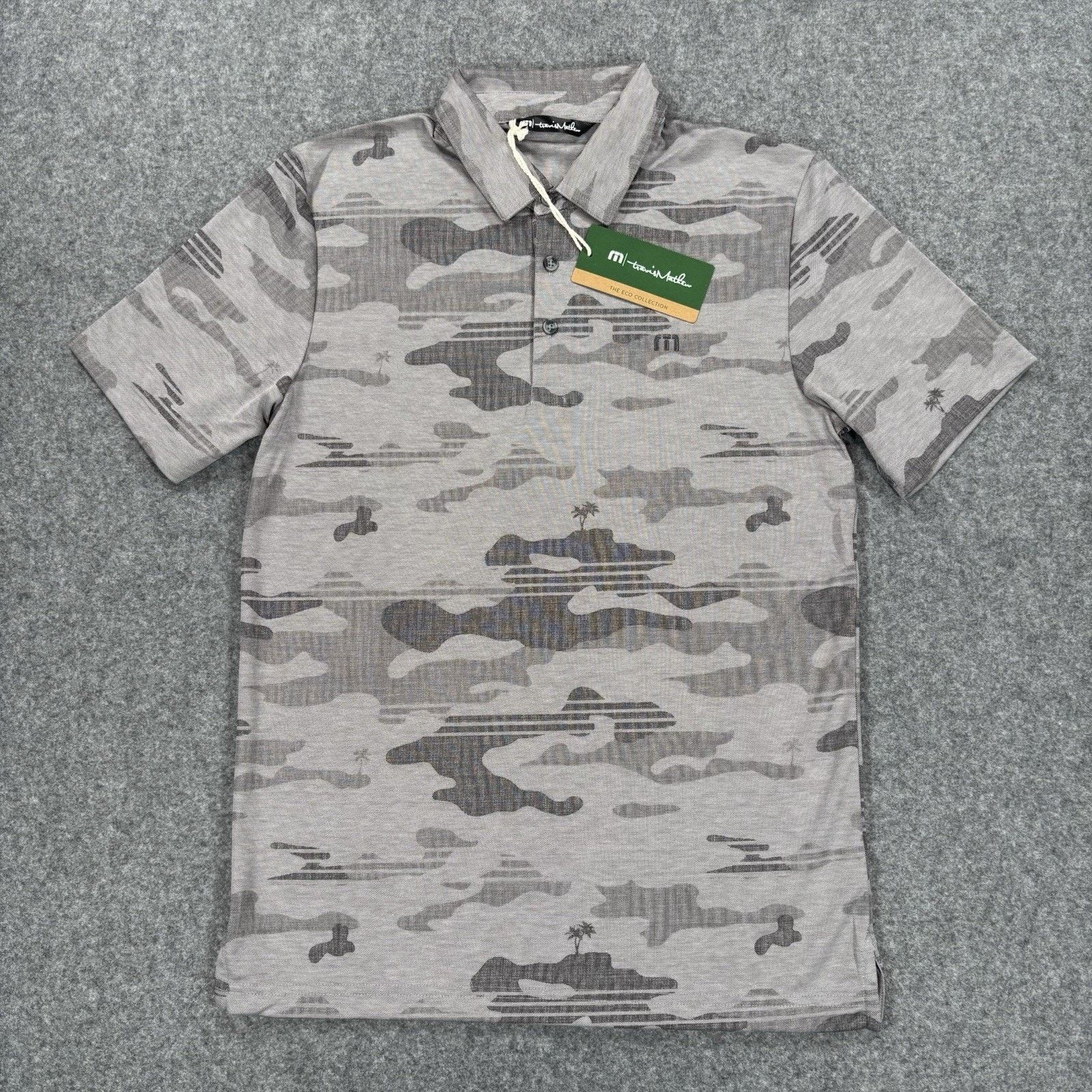 TravisMathew Travis Mathew Beachside Stealth Polo Men’s Small Gray Camo Size US S / EU 44-46 / 1 - 1 Thumbnail