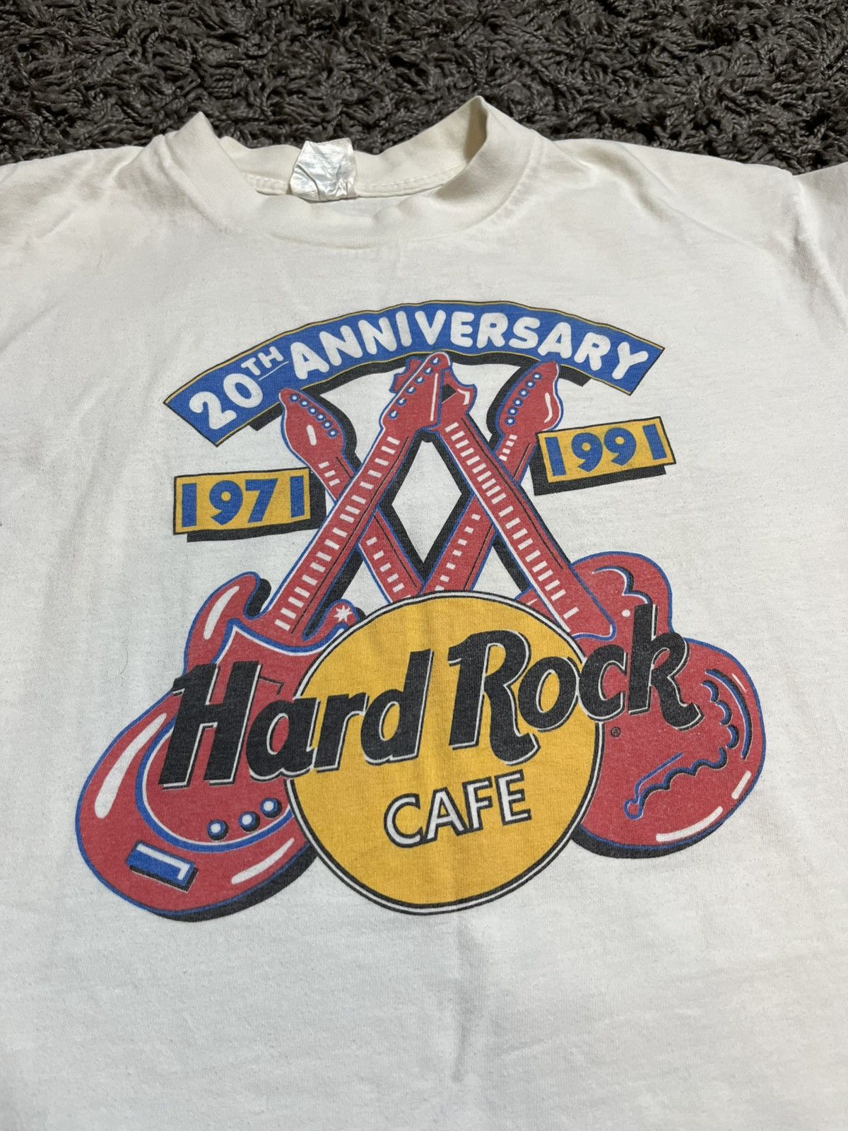 Hard Rock Cafe HARD ROCK 1991’s ANNIVERSARY 20th 1971-91 MEMORY T-SHIRT Size US L / EU 52-54 / 3 - 2 Thumbnail