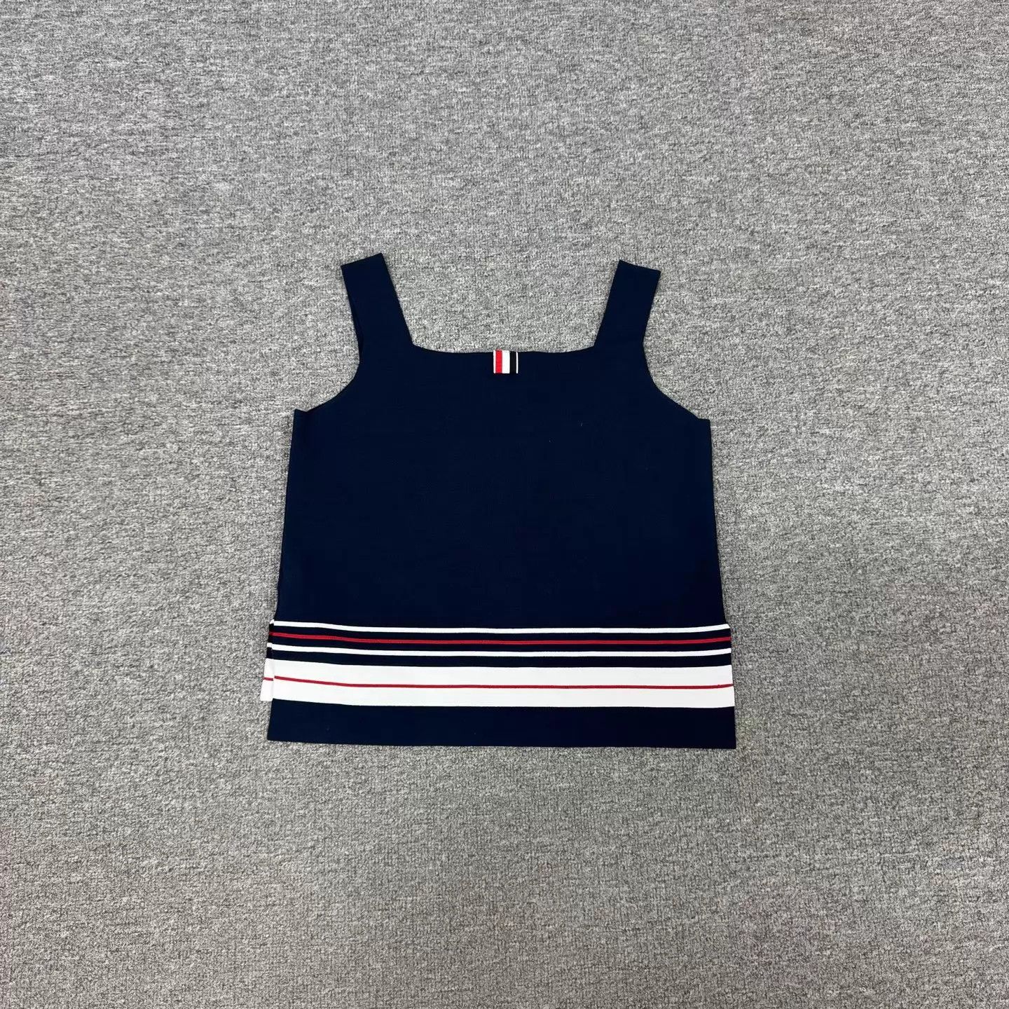 Thom Browne Thom Browne Navy/Red/White Stripe square-neck Cami 40 99new Size S / US 4 / IT 40 - 2 Thumbnail