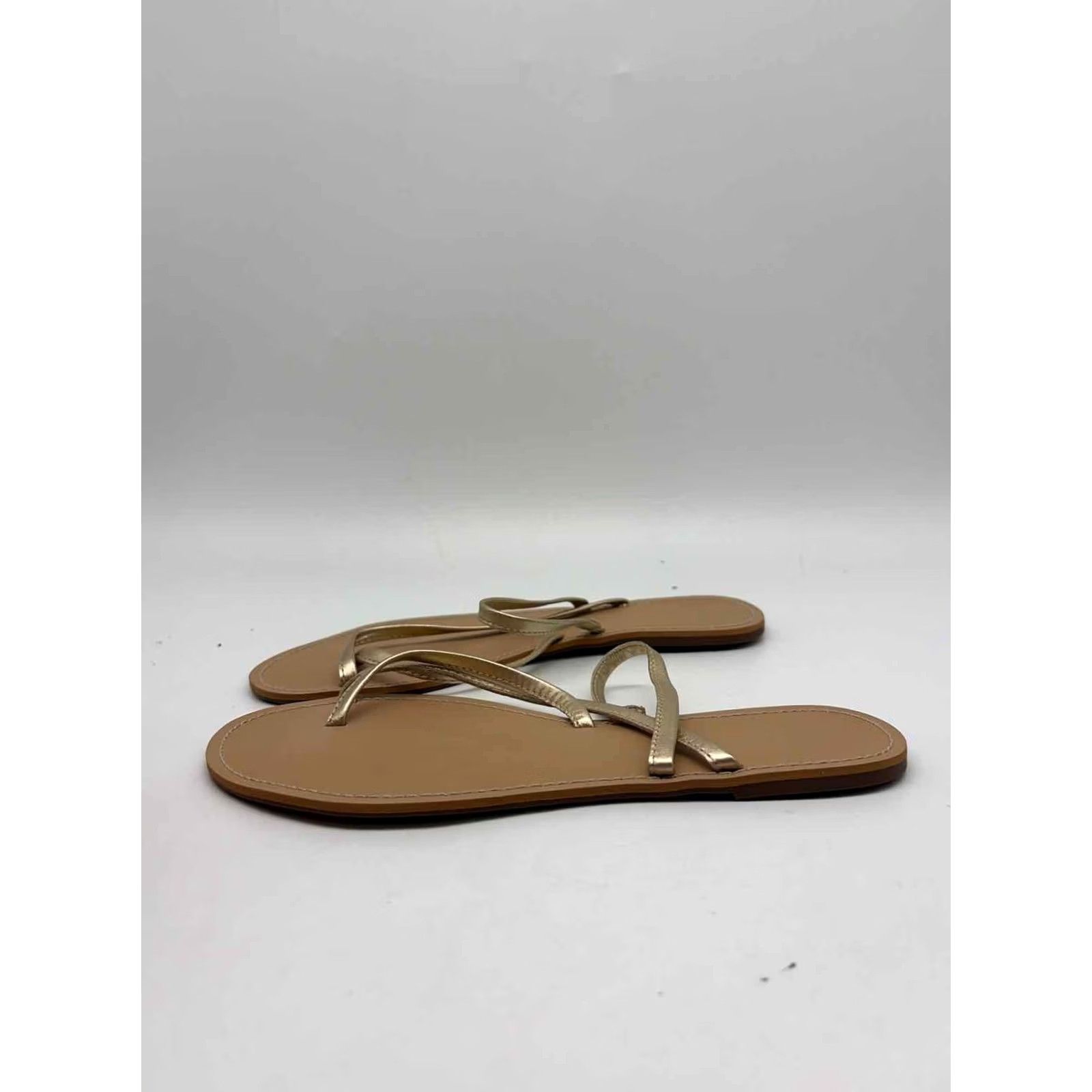 Lulus Lulus Gold Thong Sandals Size 7.5 Size US 8 / IT 38 - 2 Thumbnail