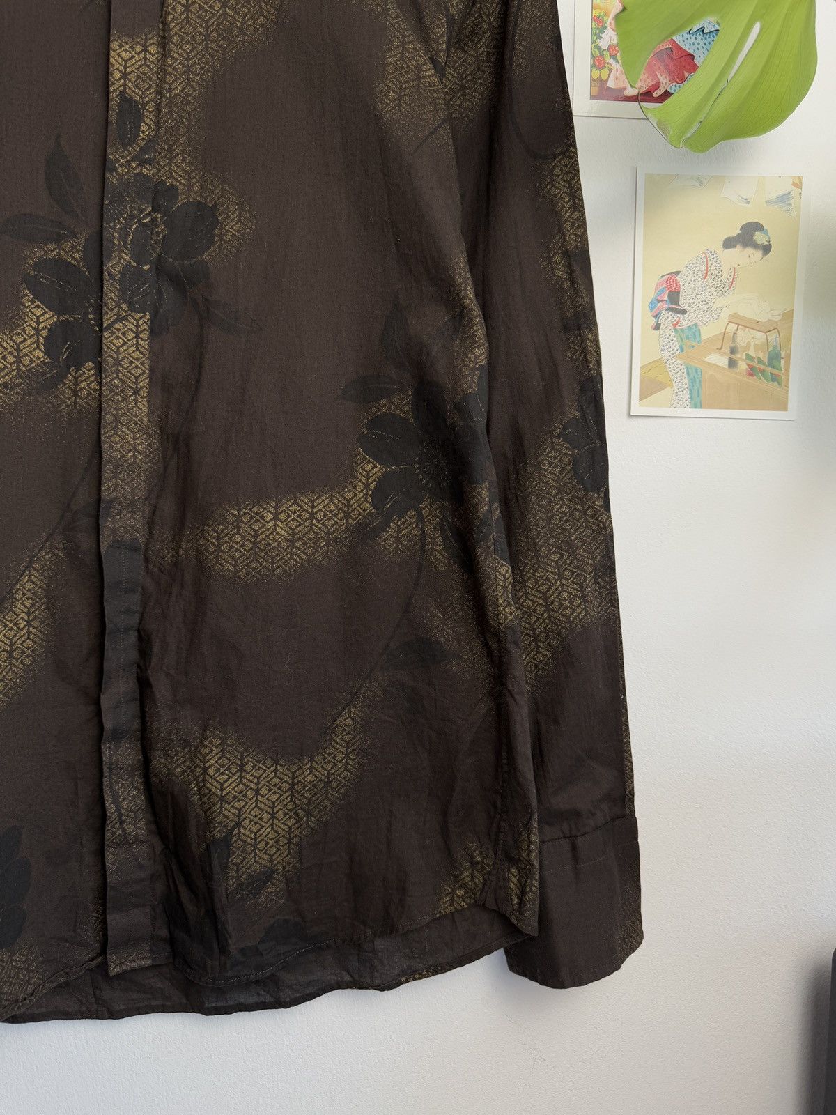 Designer × Kenzo × Vintage Vintage Kenzo Homme floral print longsleeve shirt M designer Size US M / EU 48-50 / 2 - 4 Thumbnail