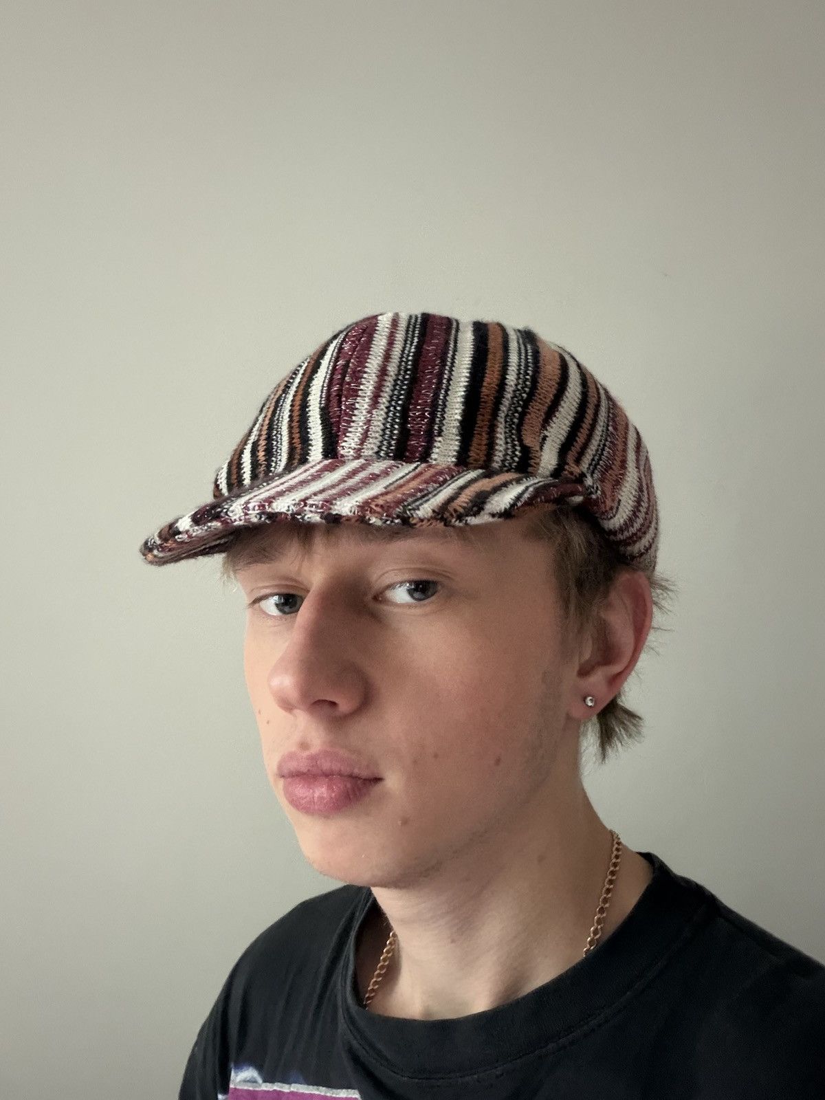 Missoni Missoni Multicolor Wool Striped Knit Hat Size ONE SIZE - 7 Thumbnail