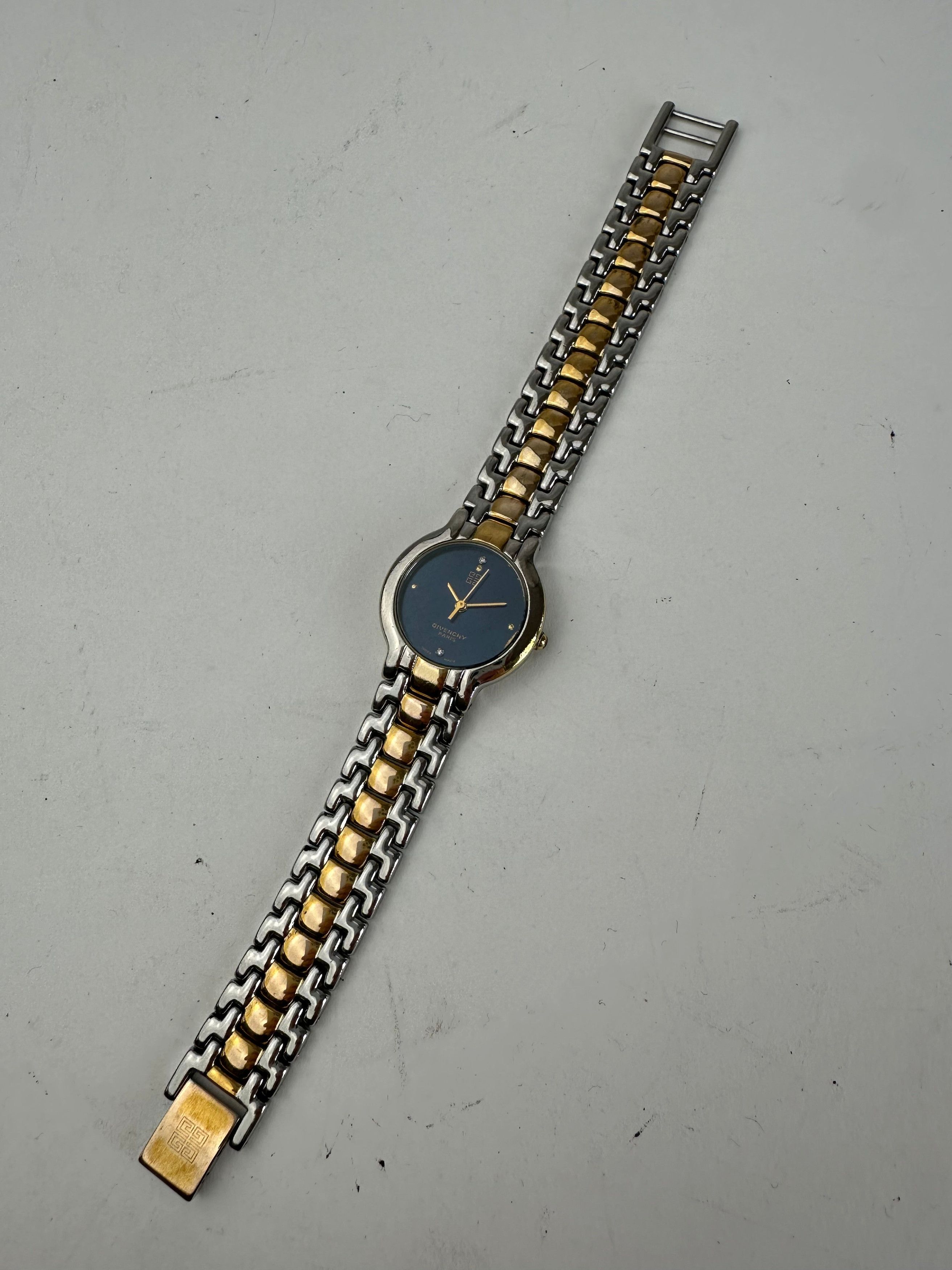 Vintage Bicolor Gold Plated Quartz Watch