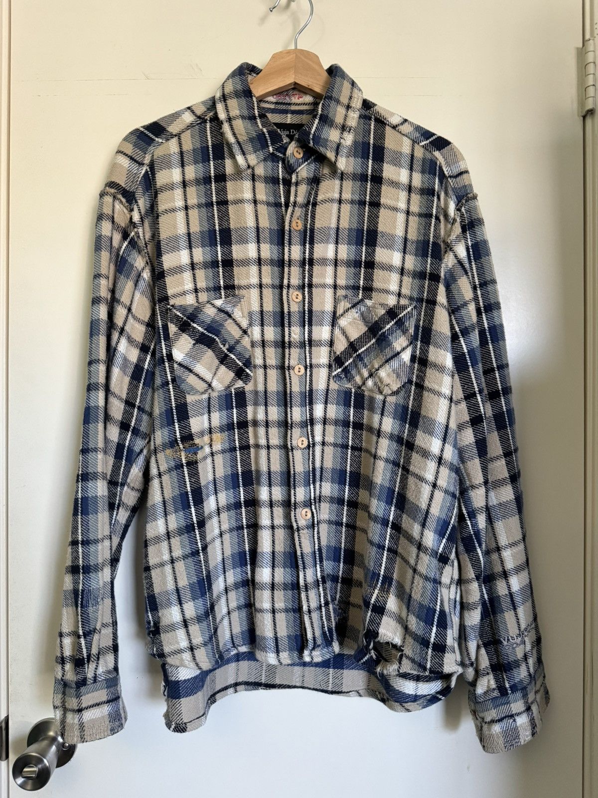 Vuja De Ross Check Flannel in Cashmere & Cotton | Grailed
