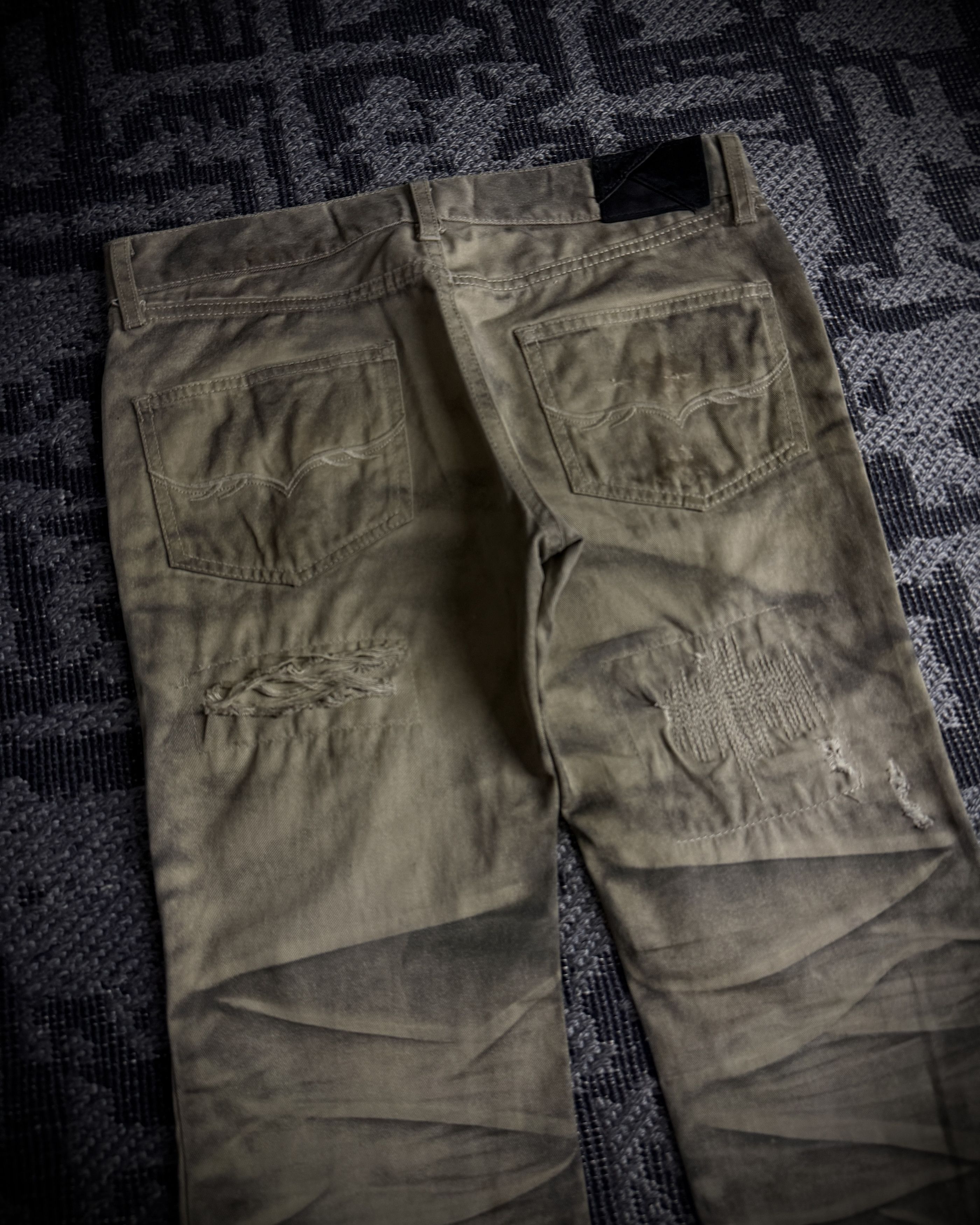 GOSTAR DE FUGA FUGA Washed Sand Heavy Stitch Distressed Bootcut Size US 31 - 10 Thumbnail