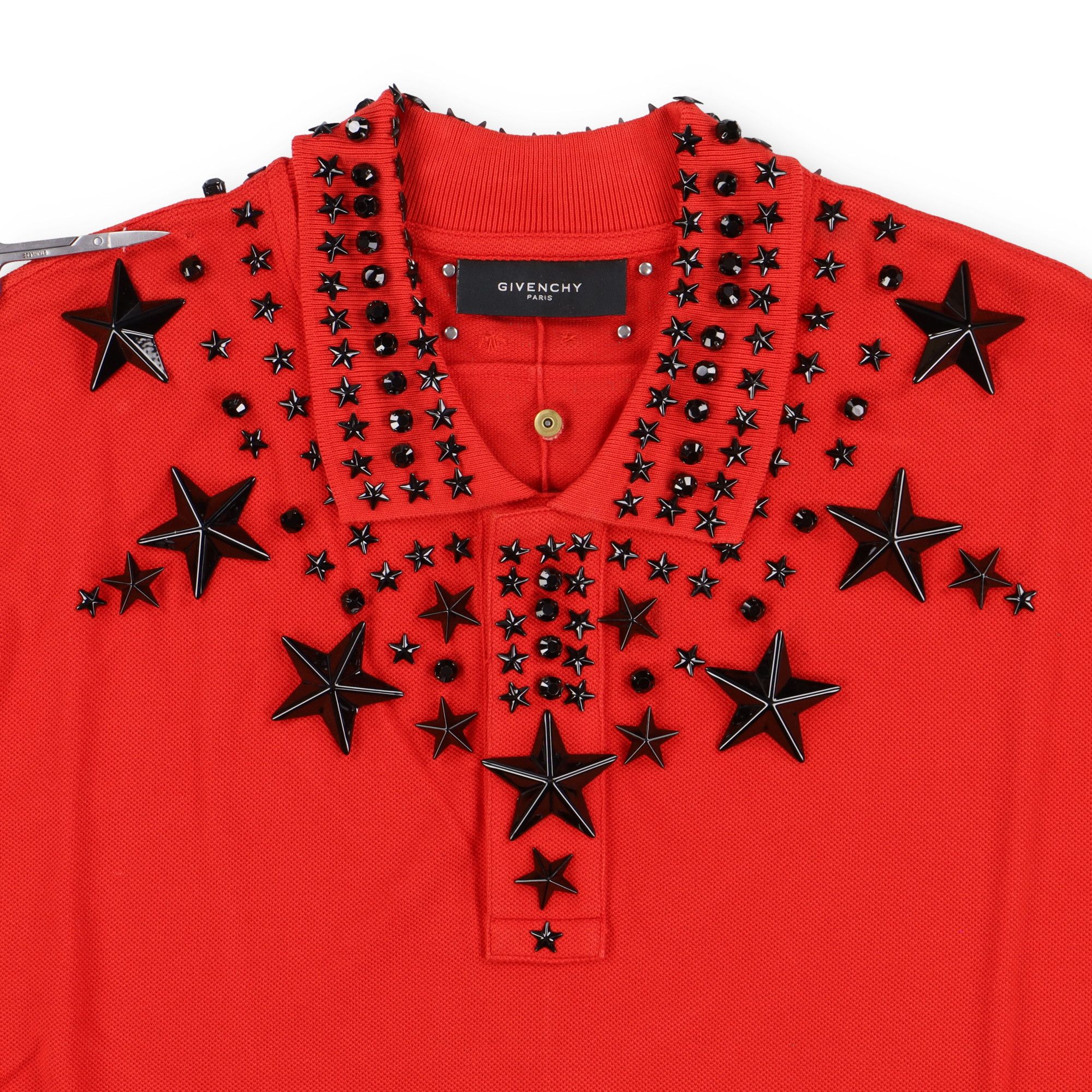 Givenchy Runway Red Swarovski Beads and Stars Polo Size US L / EU 52-54 / 3 - 5 Thumbnail