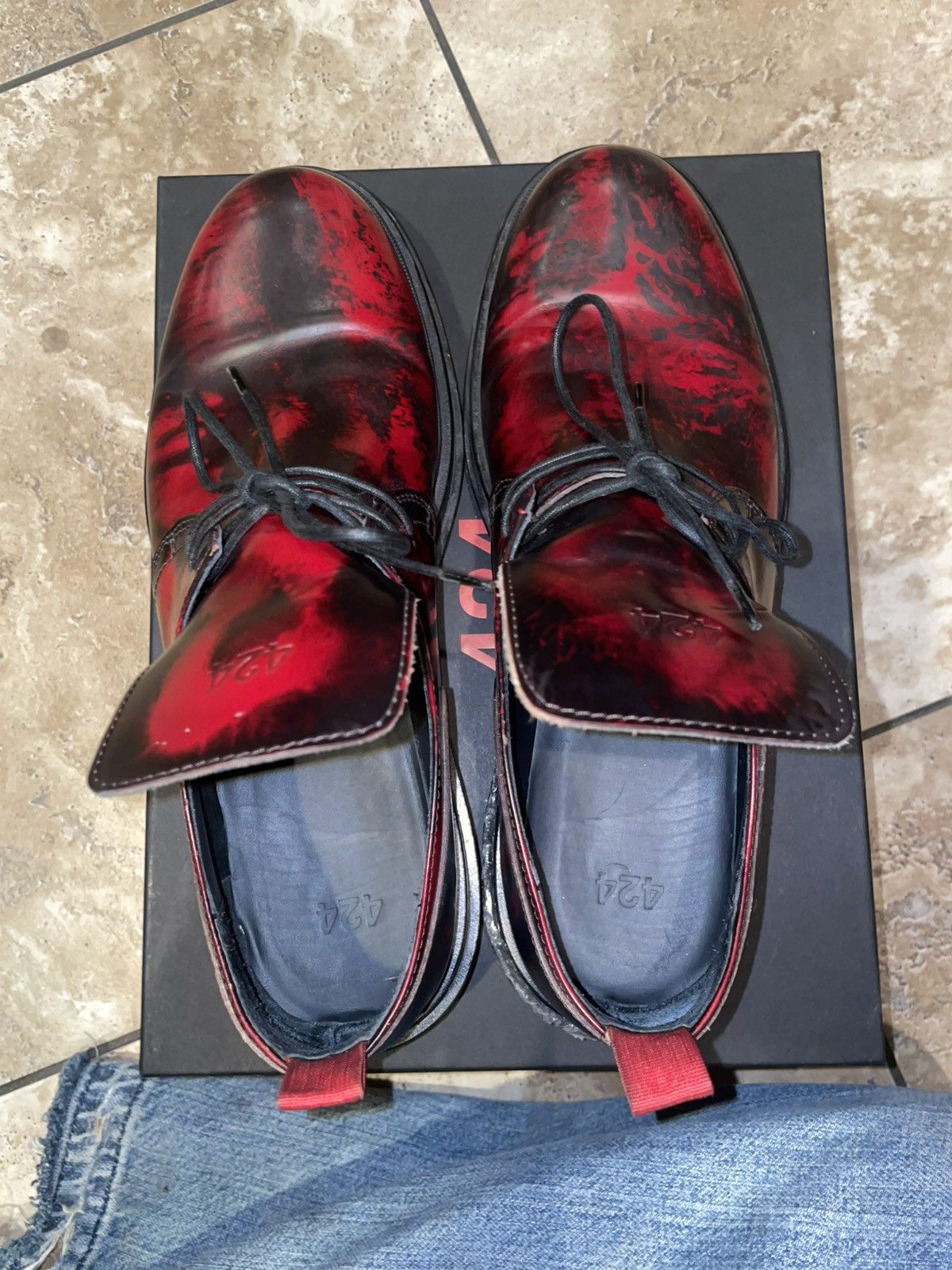 424 LOWEST!!! 424 Oxblood Derbys Size US 10 / EU 43 - 3 Thumbnail