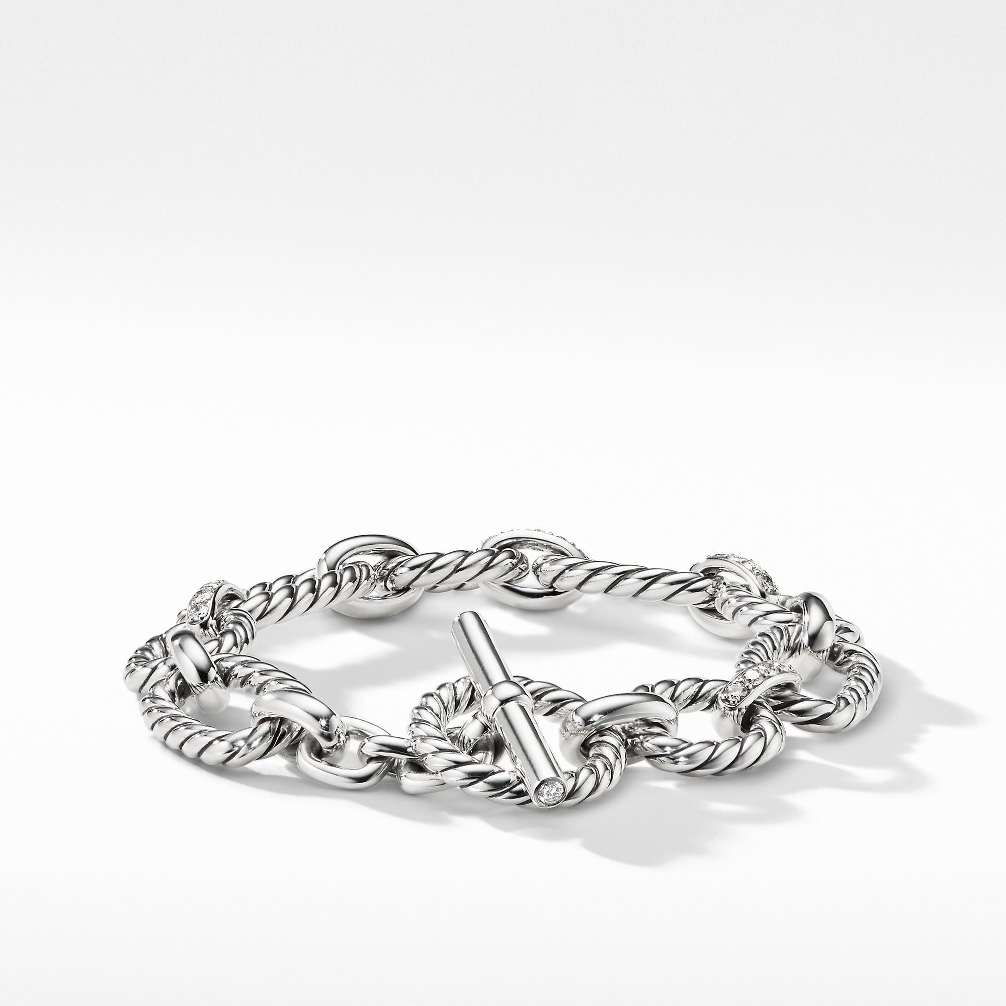 David Yurman o1w1db11025 BC0405D Cushion Link Bracelet in Silver Size ONE SIZE - 1 Thumbnail