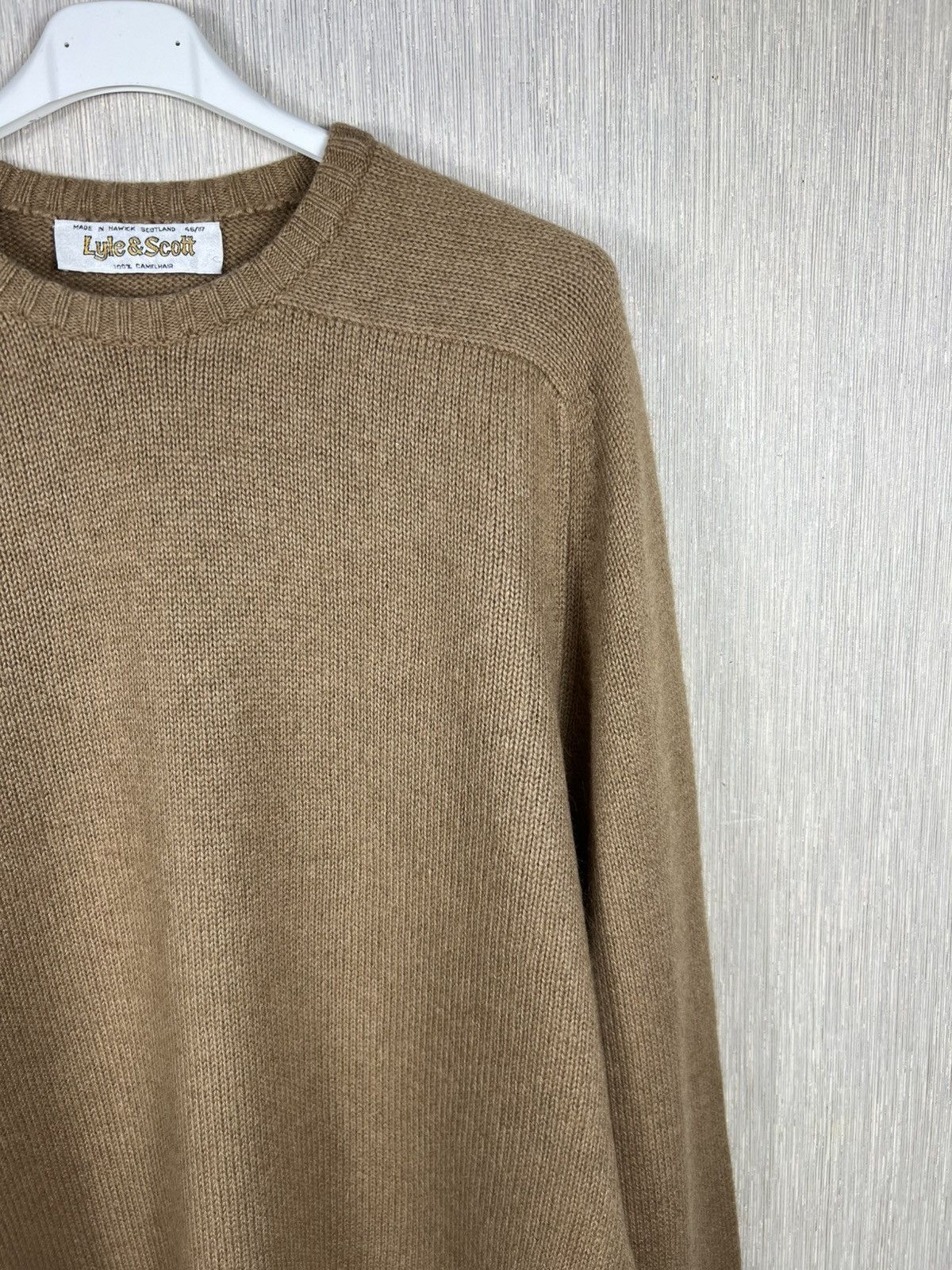 Lyle & Scott Vintage 90s Lyle & Scott camelhair knit sweater aesthetic Size US XL / EU 56 / 4 - 3 Thumbnail